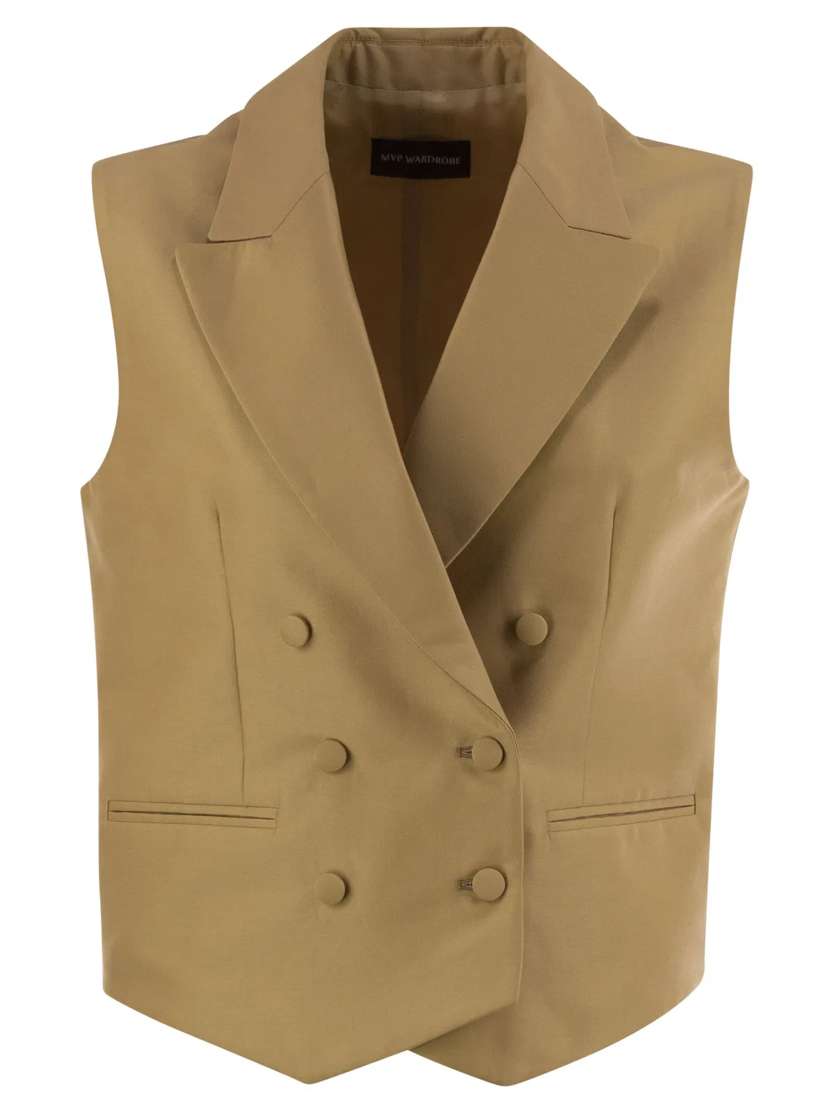 MVP Wardrobe Double-Breasted Cotton And Silk Waistcoa