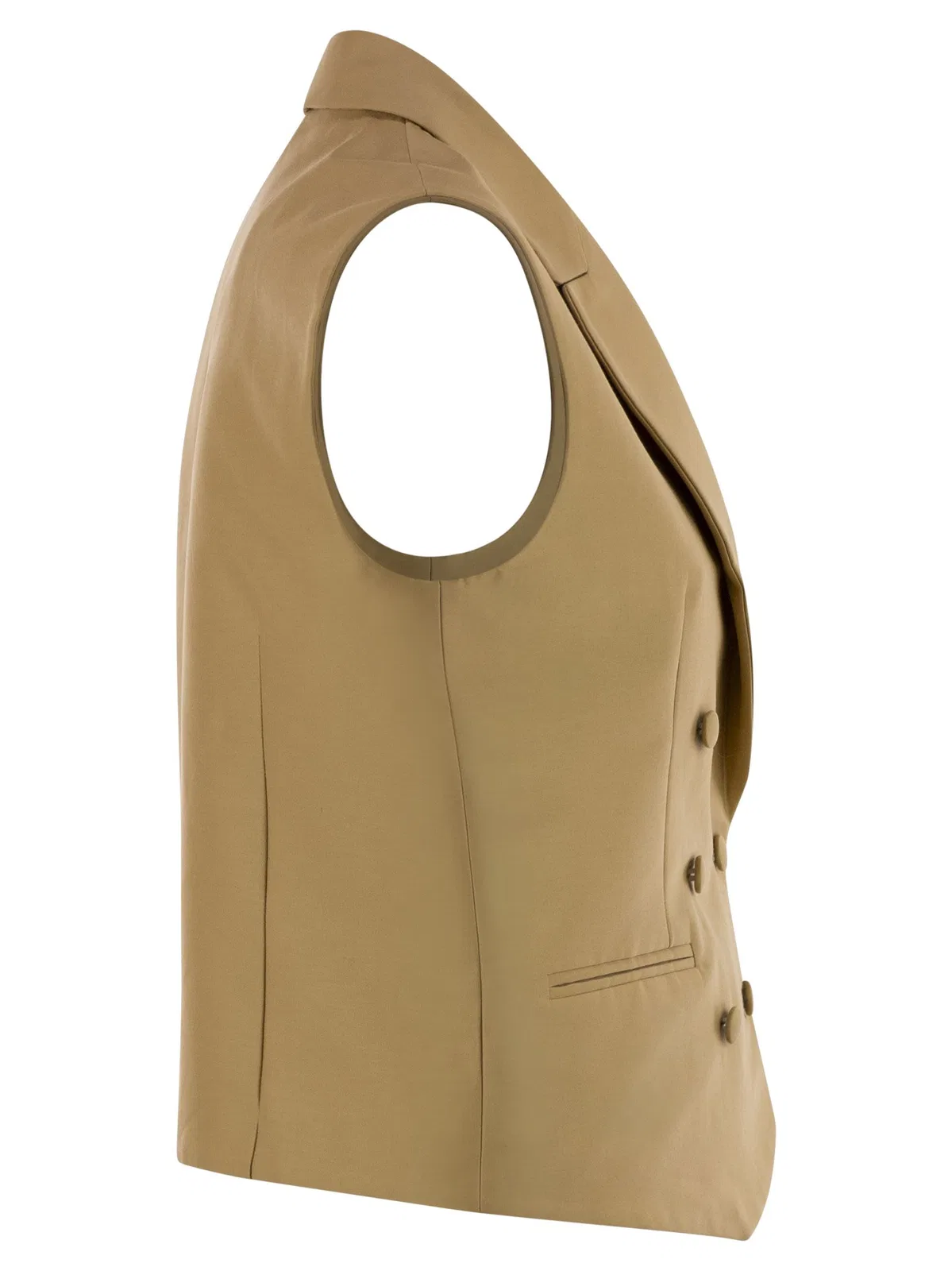 MVP Wardrobe Double-Breasted Cotton And Silk Waistcoa