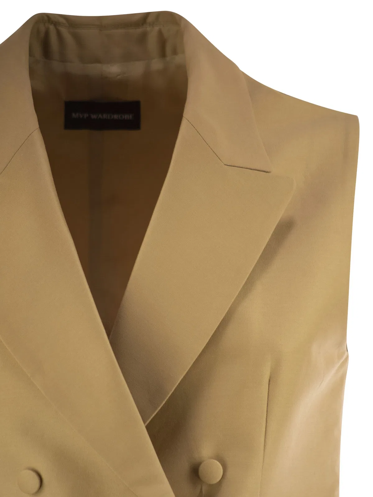 MVP Wardrobe Double-Breasted Cotton And Silk Waistcoa