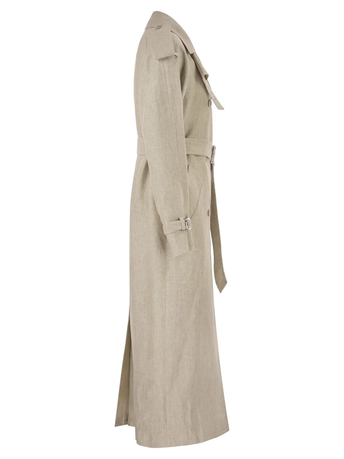 Max Mara Maxmara Mxspedaggi - Long Pure Linen Tre