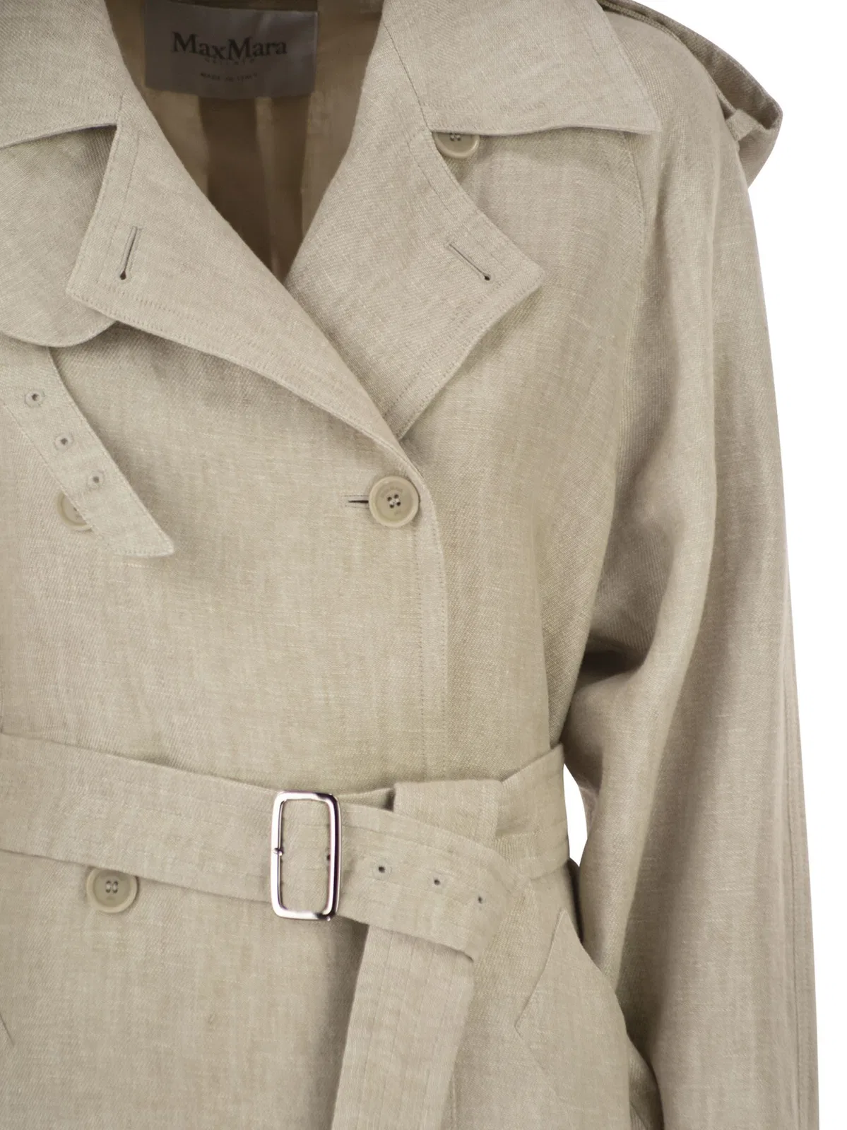 Max Mara Maxmara Mxspedaggi - Long Pure Linen Tre