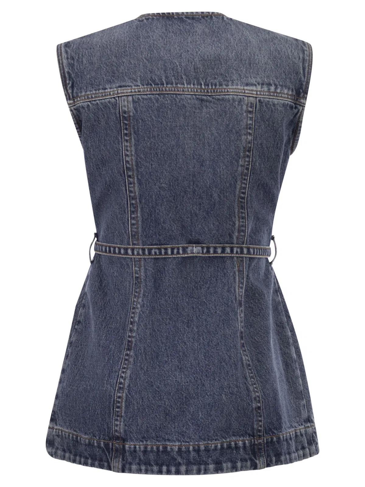 Sportmax Spddominio - Denim Sleeveless Top