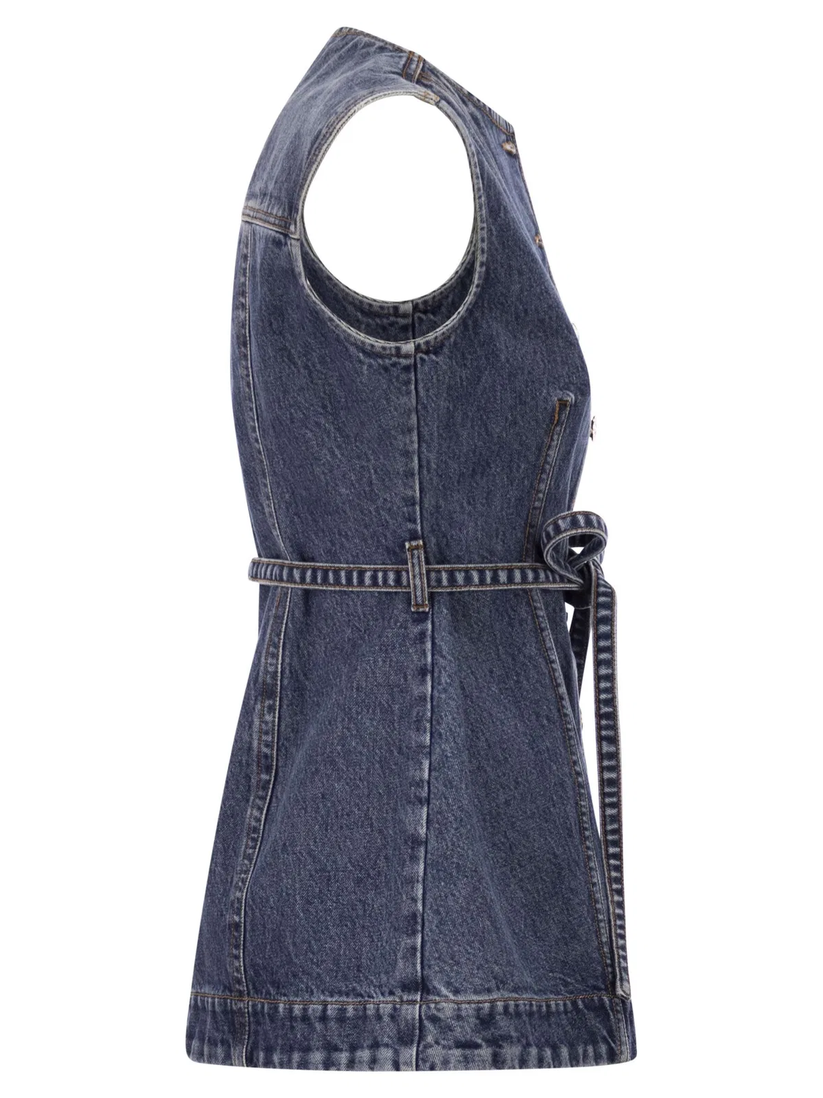 Sportmax Spddominio - Denim Sleeveless Top
