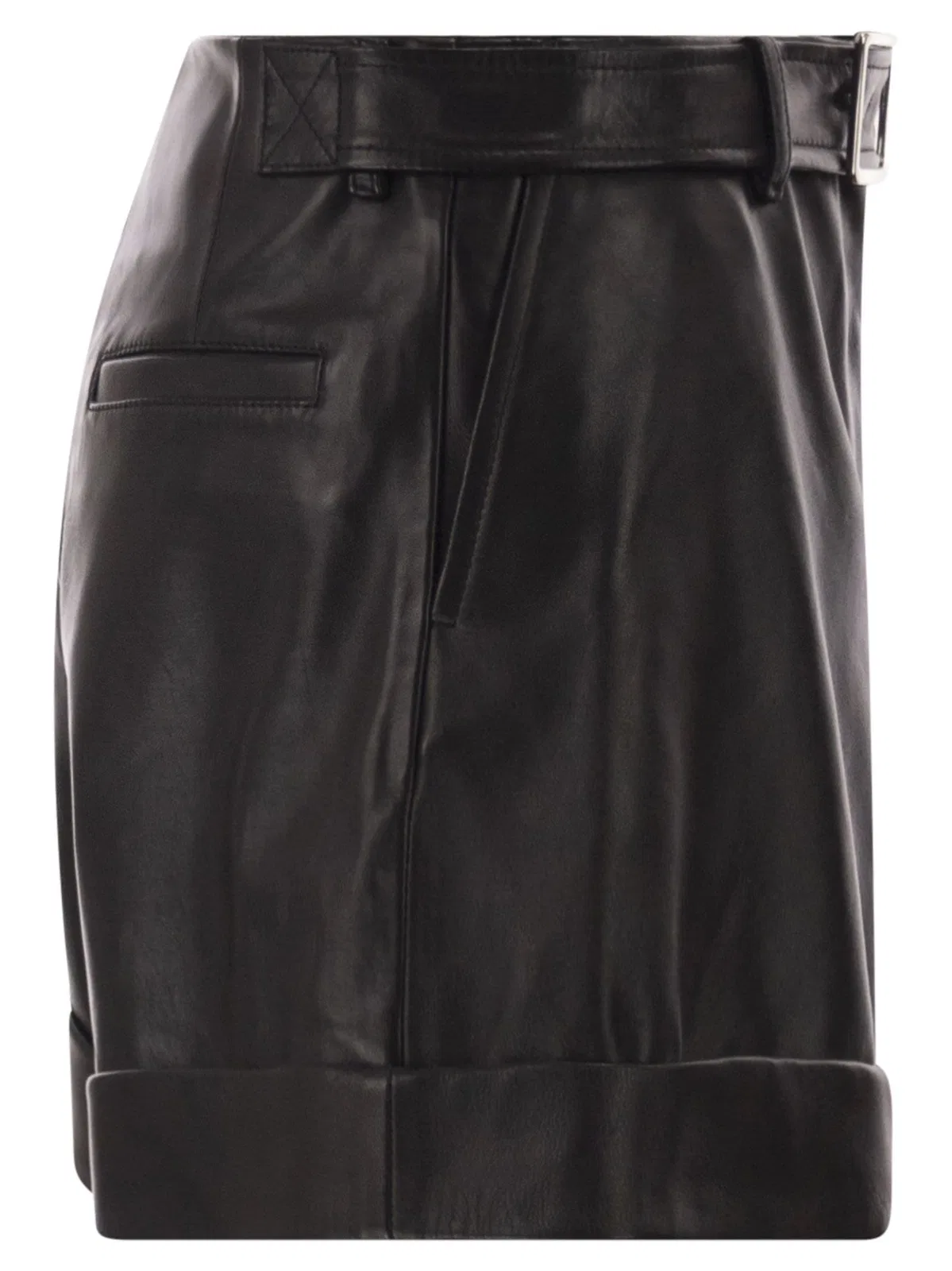 Sportmax Spxvasaio - Leather Bermuda Shorts