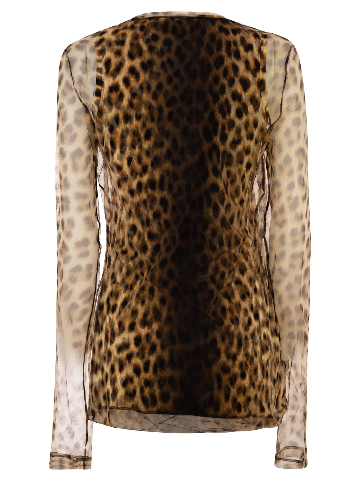 Sportmax Spxzebu - Animal Print Dual-Material Top