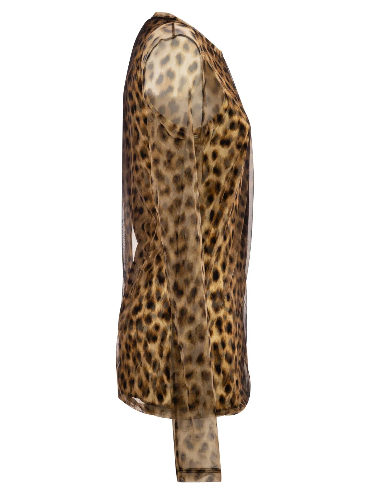 Sportmax Spxzebu - Animal Print Dual-Material Top