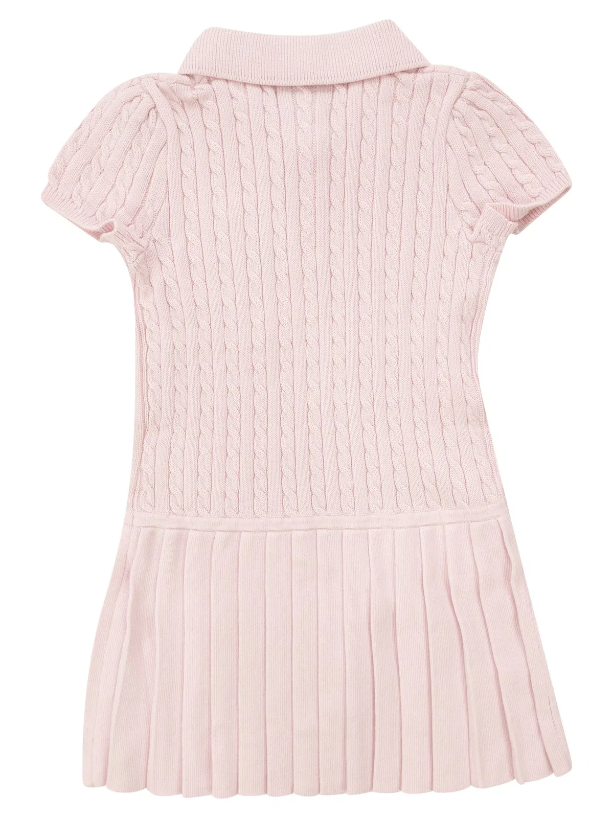Polo Ralph Lauren Cable-Knit Dress With Collar And Pleated