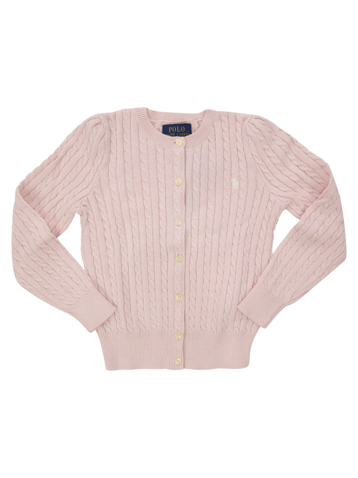 Polo Ralph Lauren Cable-Knit Cardigan With Embroidered Pon