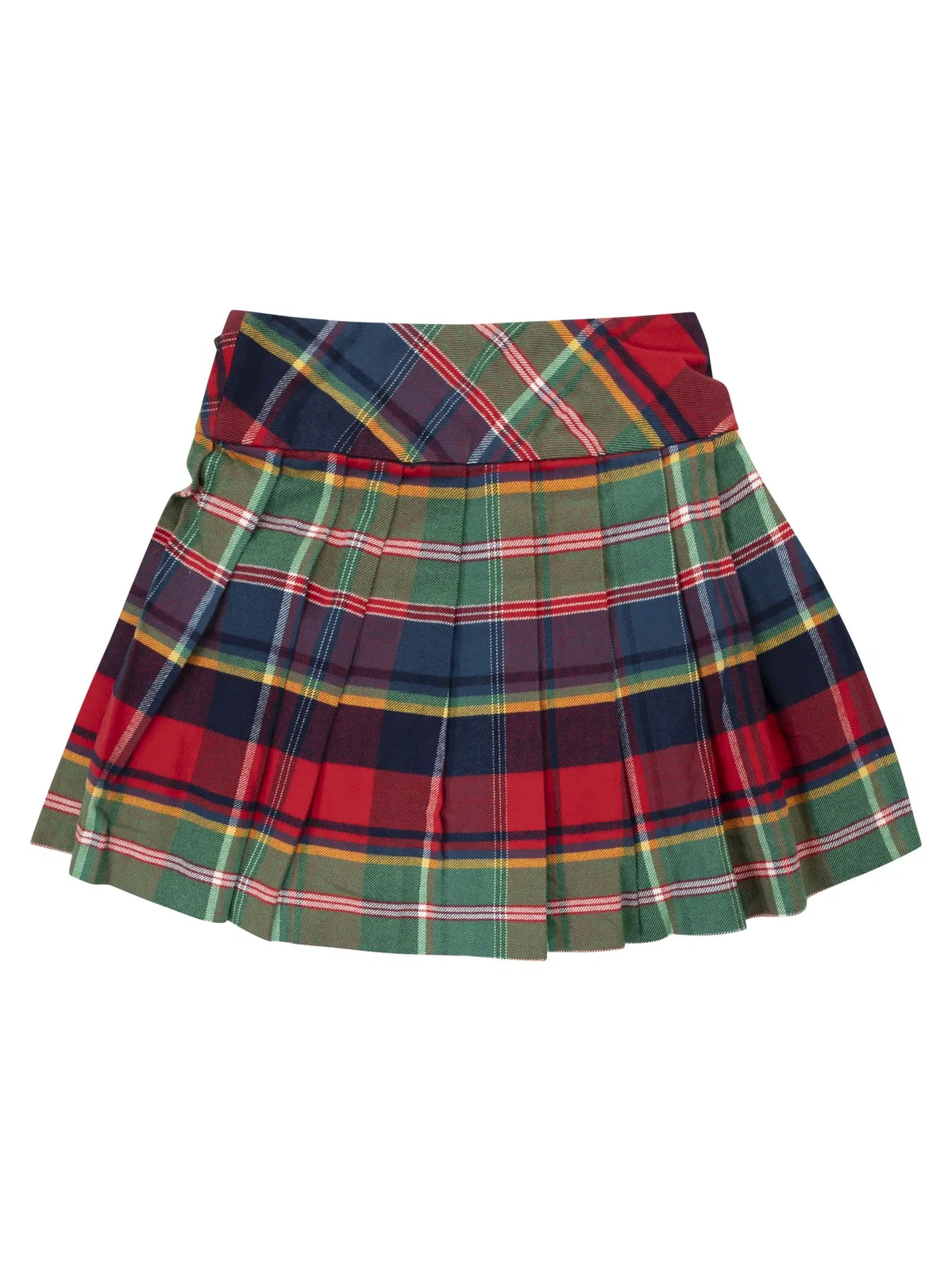 Polo Ralph Lauren Pleated Plaid Wrap Skirt