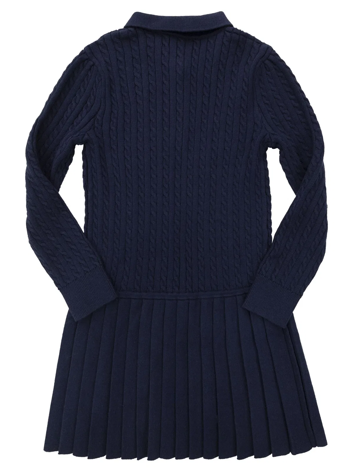 Polo Ralph Lauren Cable-Knit Dress With Pleated Skirt