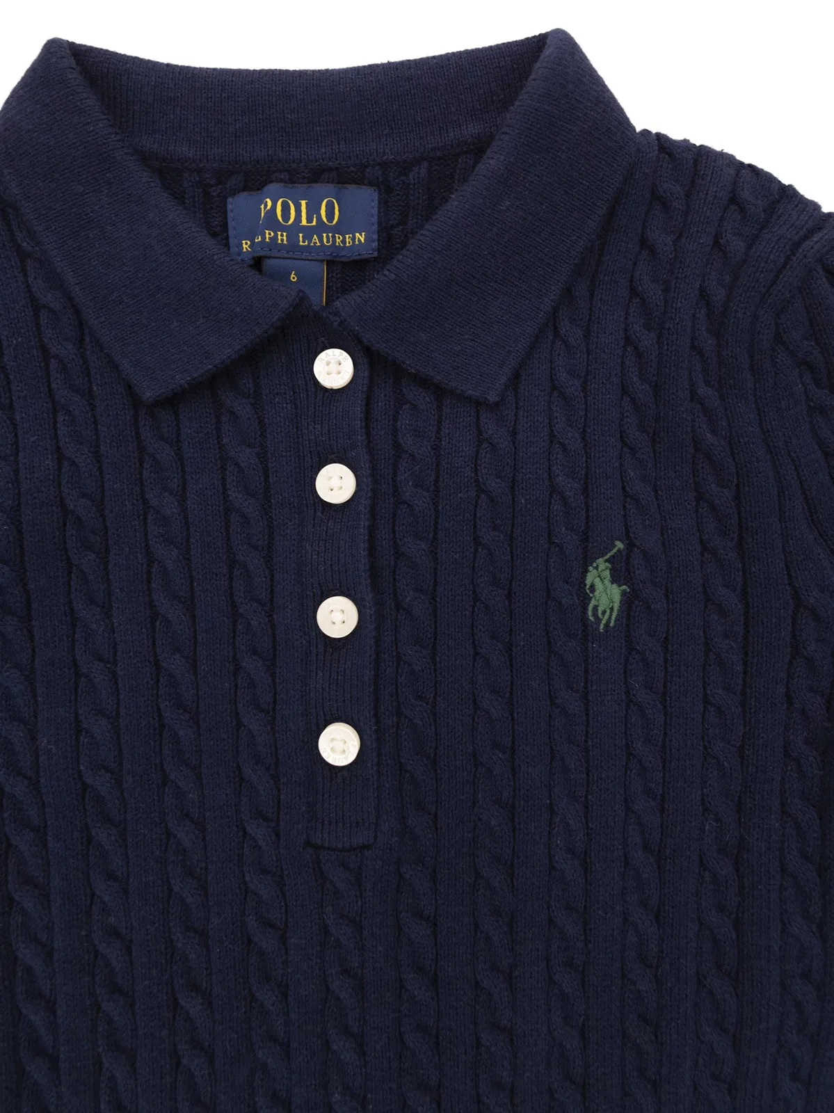 Polo Ralph Lauren Cable-Knit Dress With Pleated Skirt