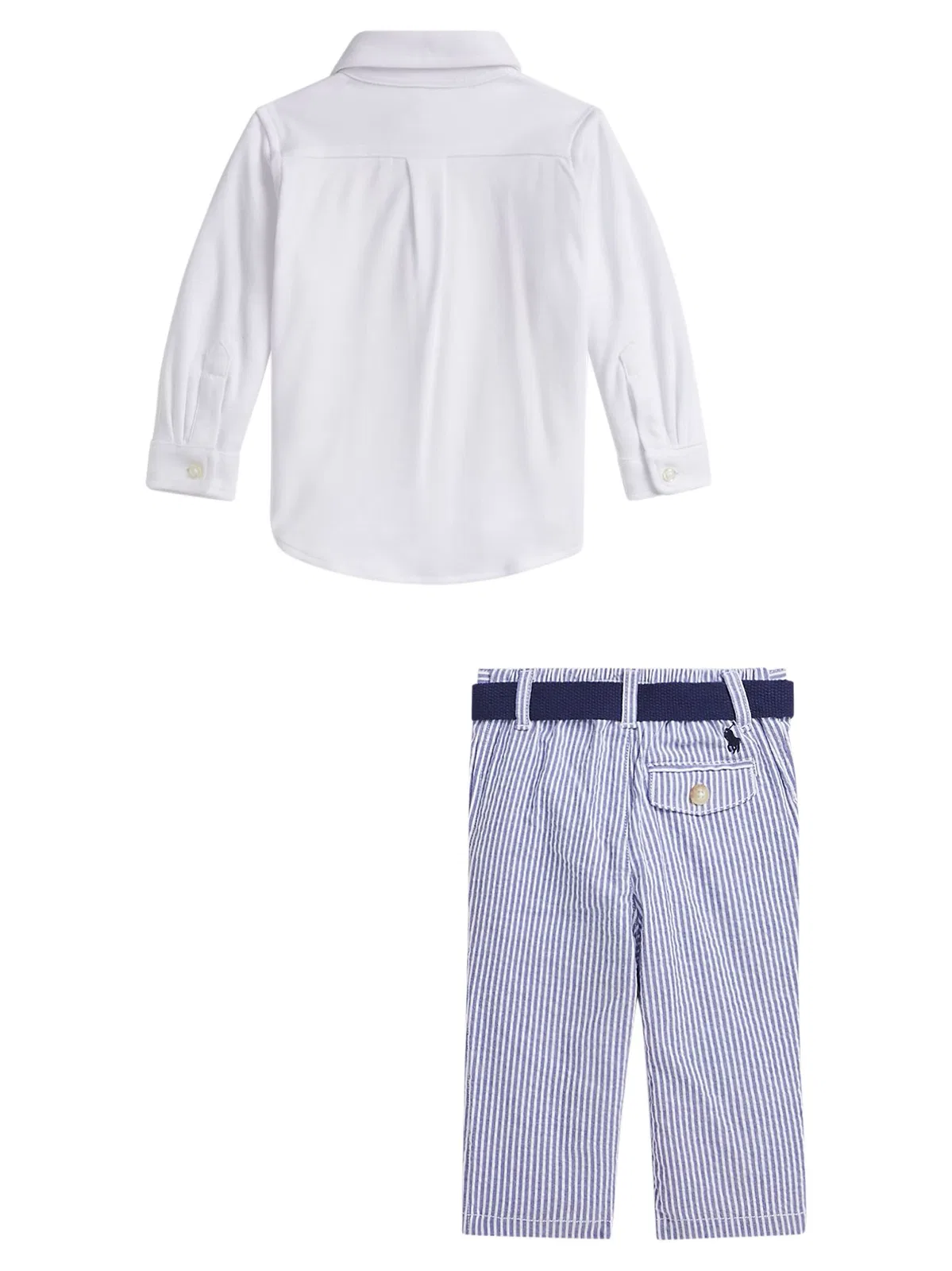 Polo Ralph Lauren Cotton One-Piece Outfit With Striped Tro