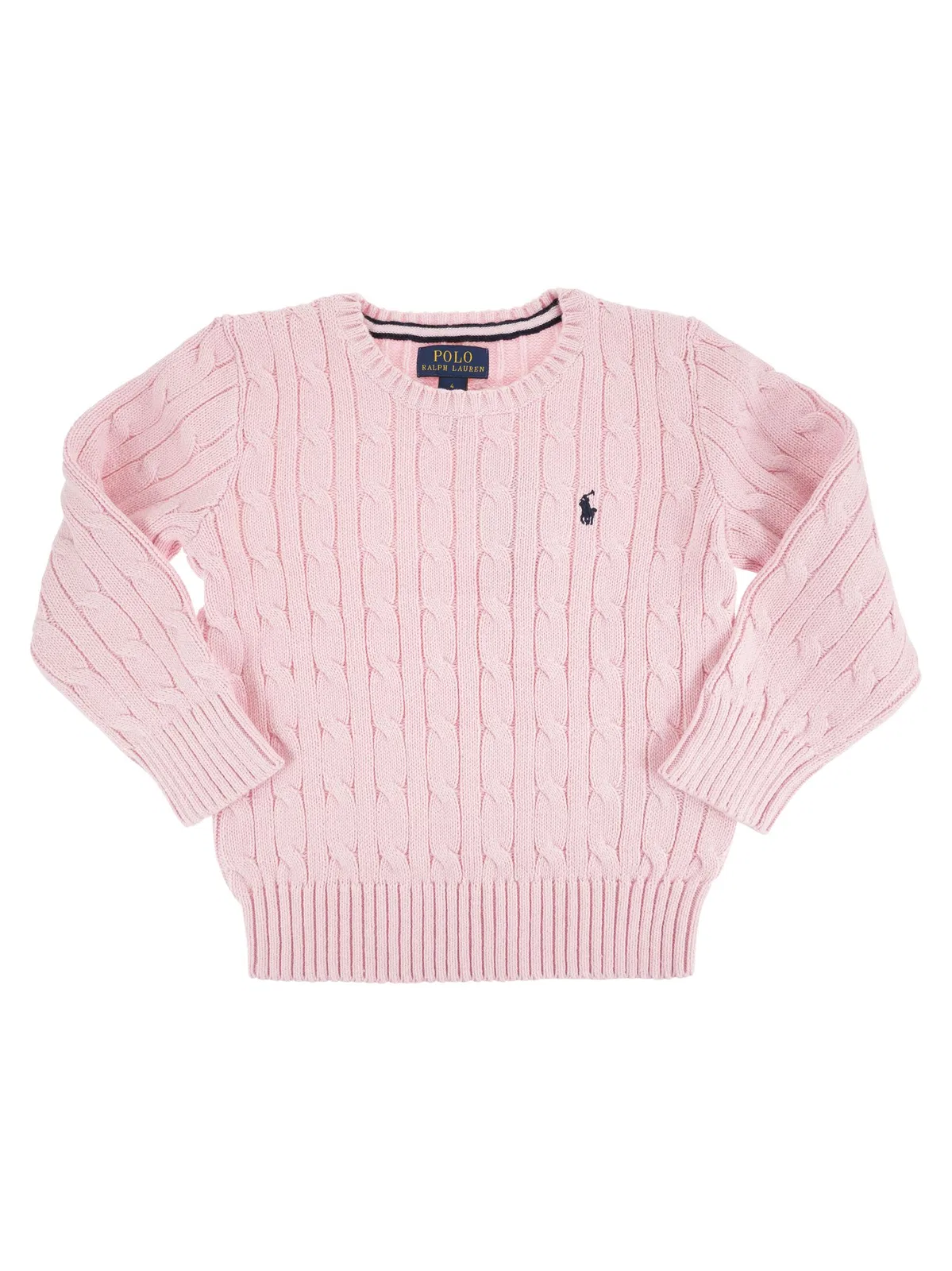 Polo Ralph Lauren Cable-Knit Cotton Jumper With Embroidere