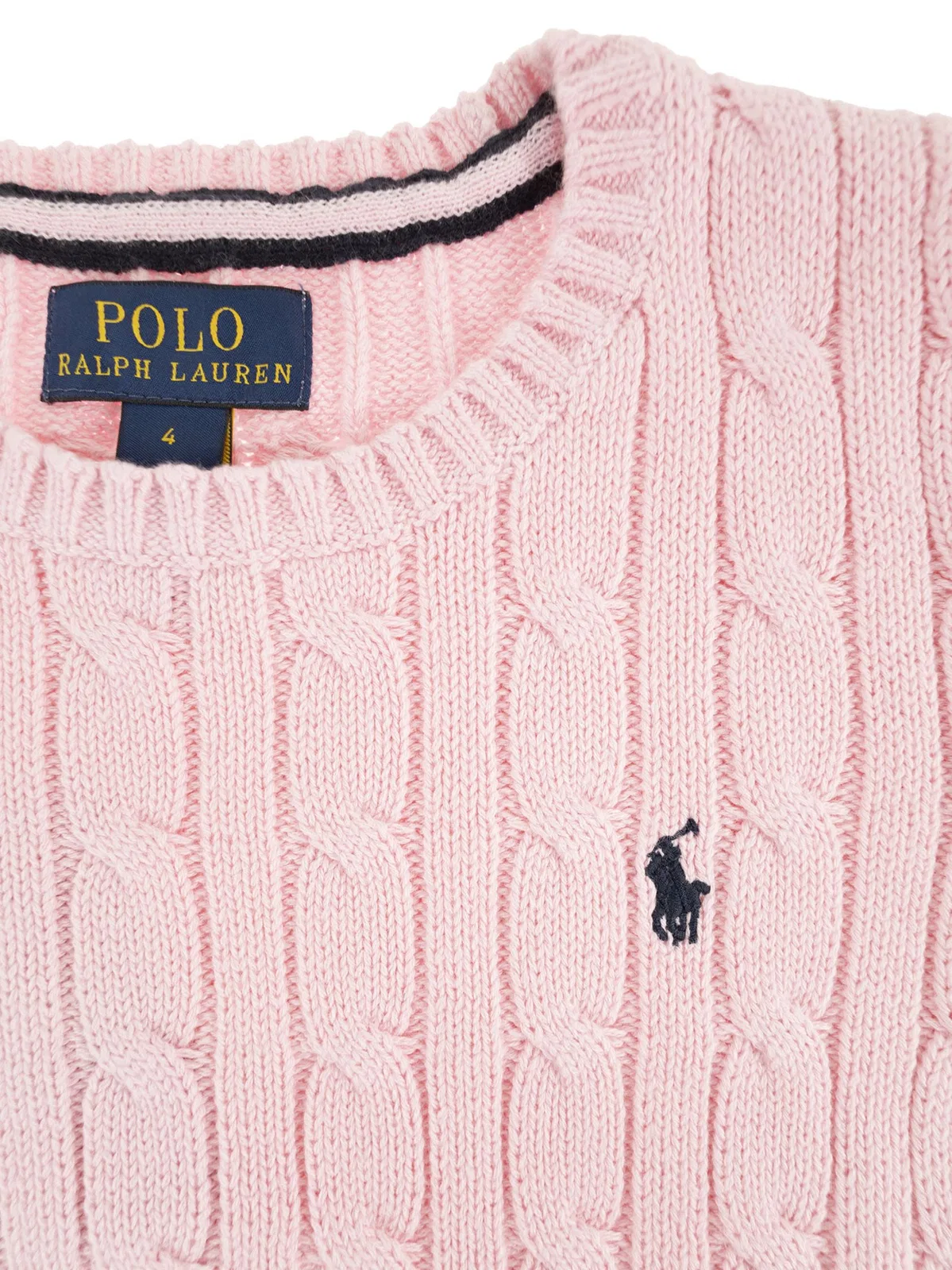 Polo Ralph Lauren Cable-Knit Cotton Jumper With Embroidere
