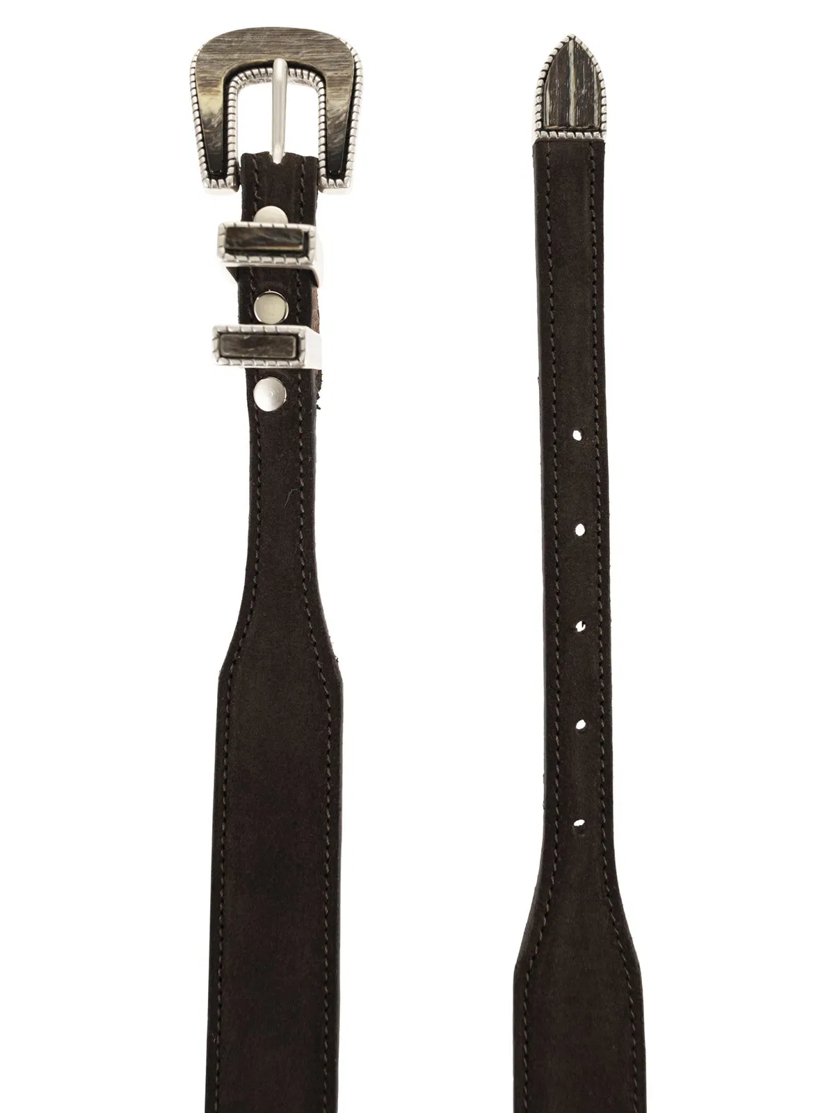 Alberto Luti Handcrafted Suede Belt With Buckle