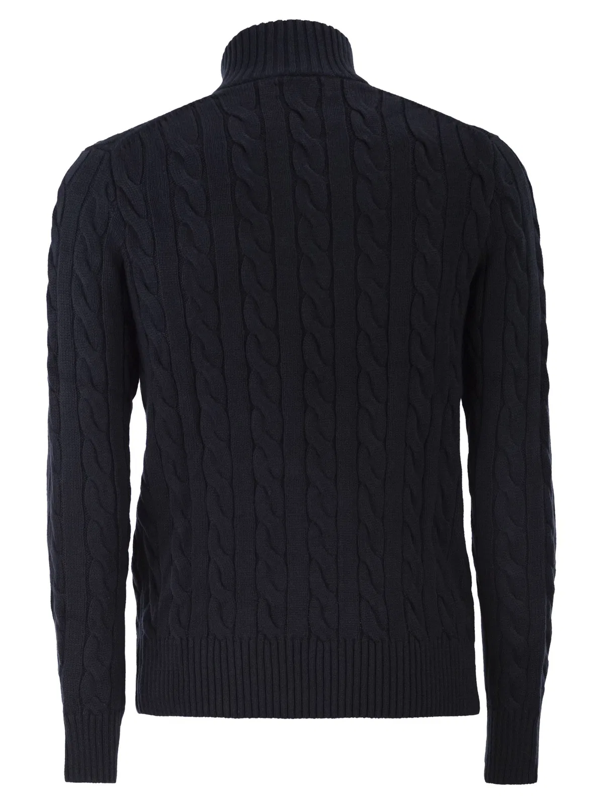 Polo Ralph Lauren Cotton Cable Knit Jumper With Zip Fasten