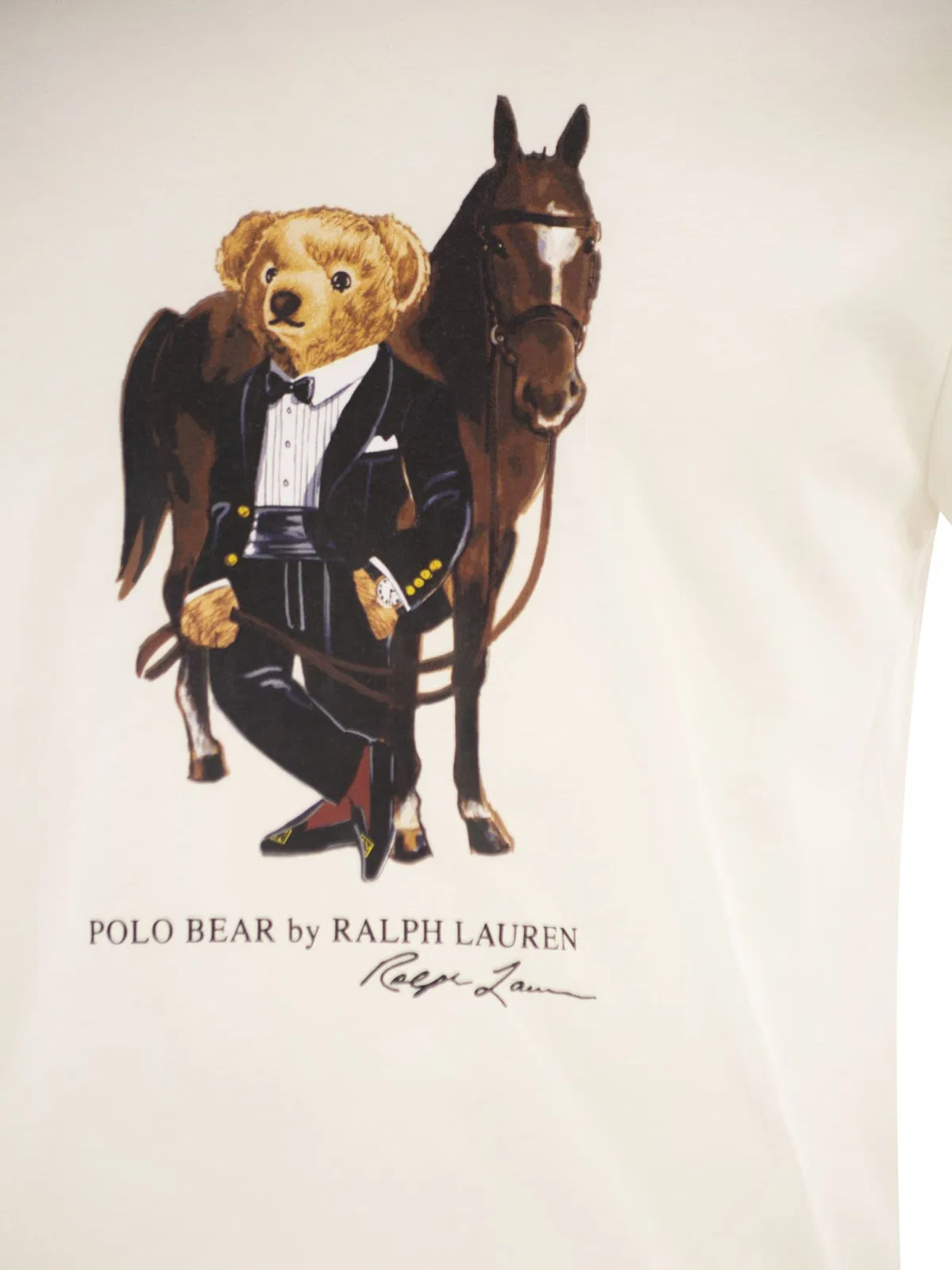 Polo Ralph Lauren T-Shirt With Polo Bear Print In Riding A