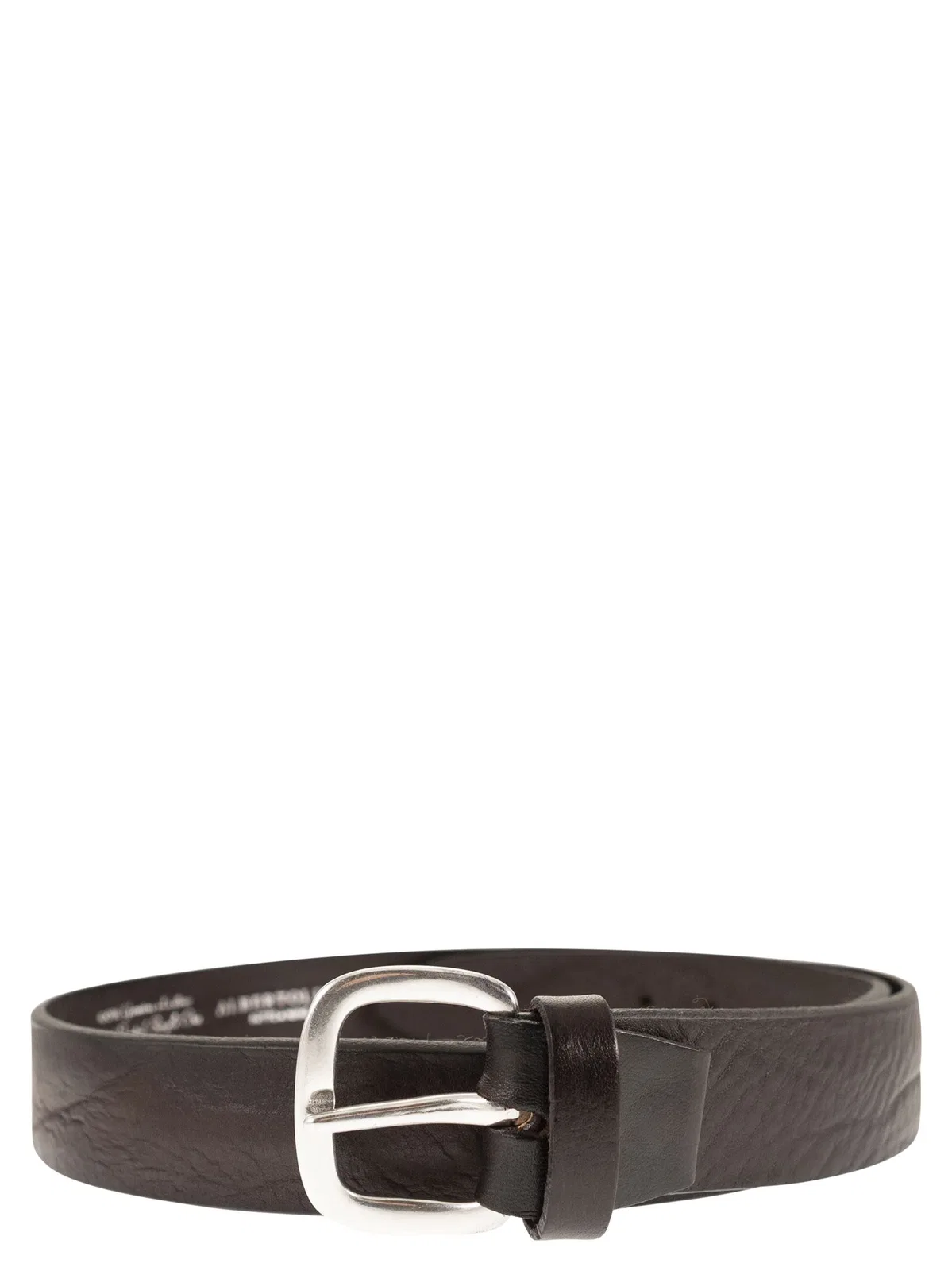 Alberto Luti Classic Belt In Hammered Leather