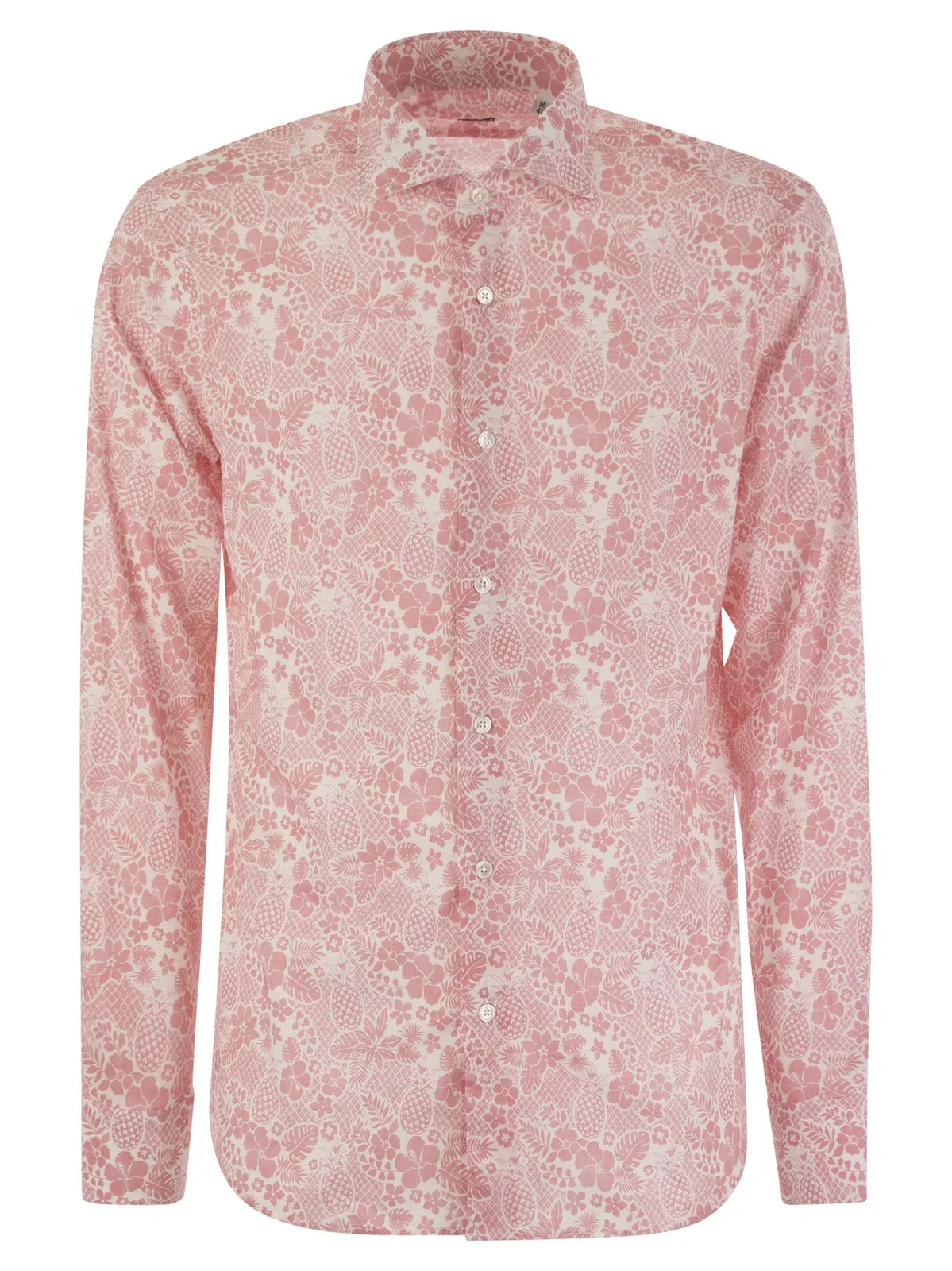 Fedeli Printed Stretch Cotton Voile Shirt