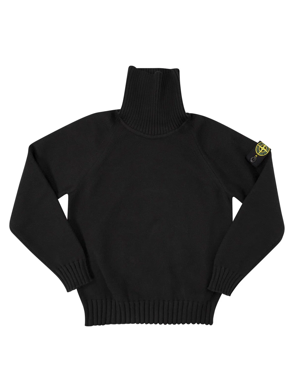 Stone Island Turtleneck Sweater With Ribbed Details