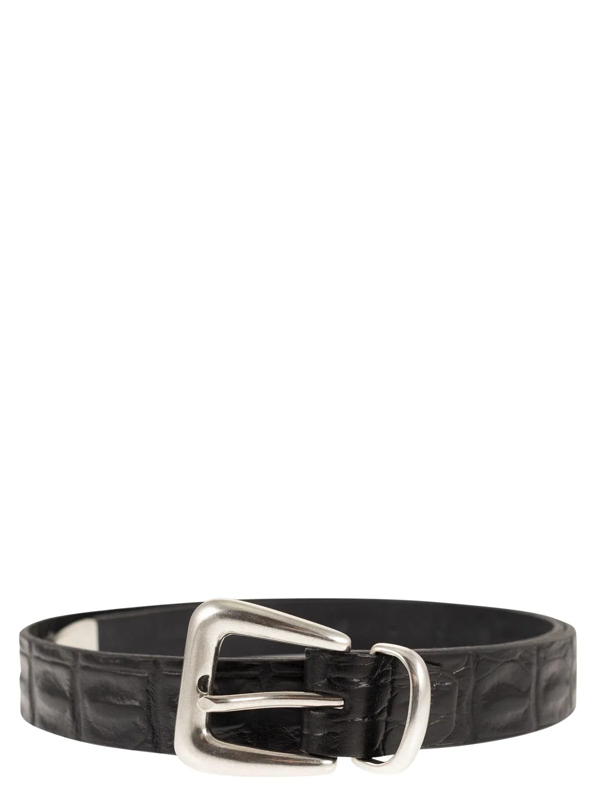 Alberto Luti Crocodile Effect Leather Belt