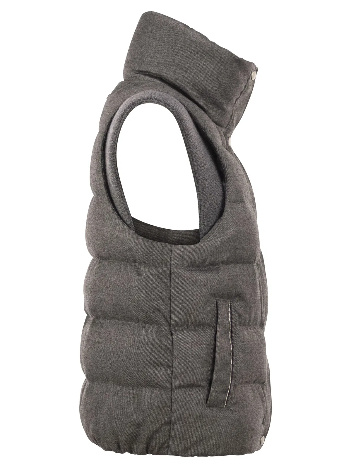 Peserico Padded Gilet With High Neck And Lurex Kn