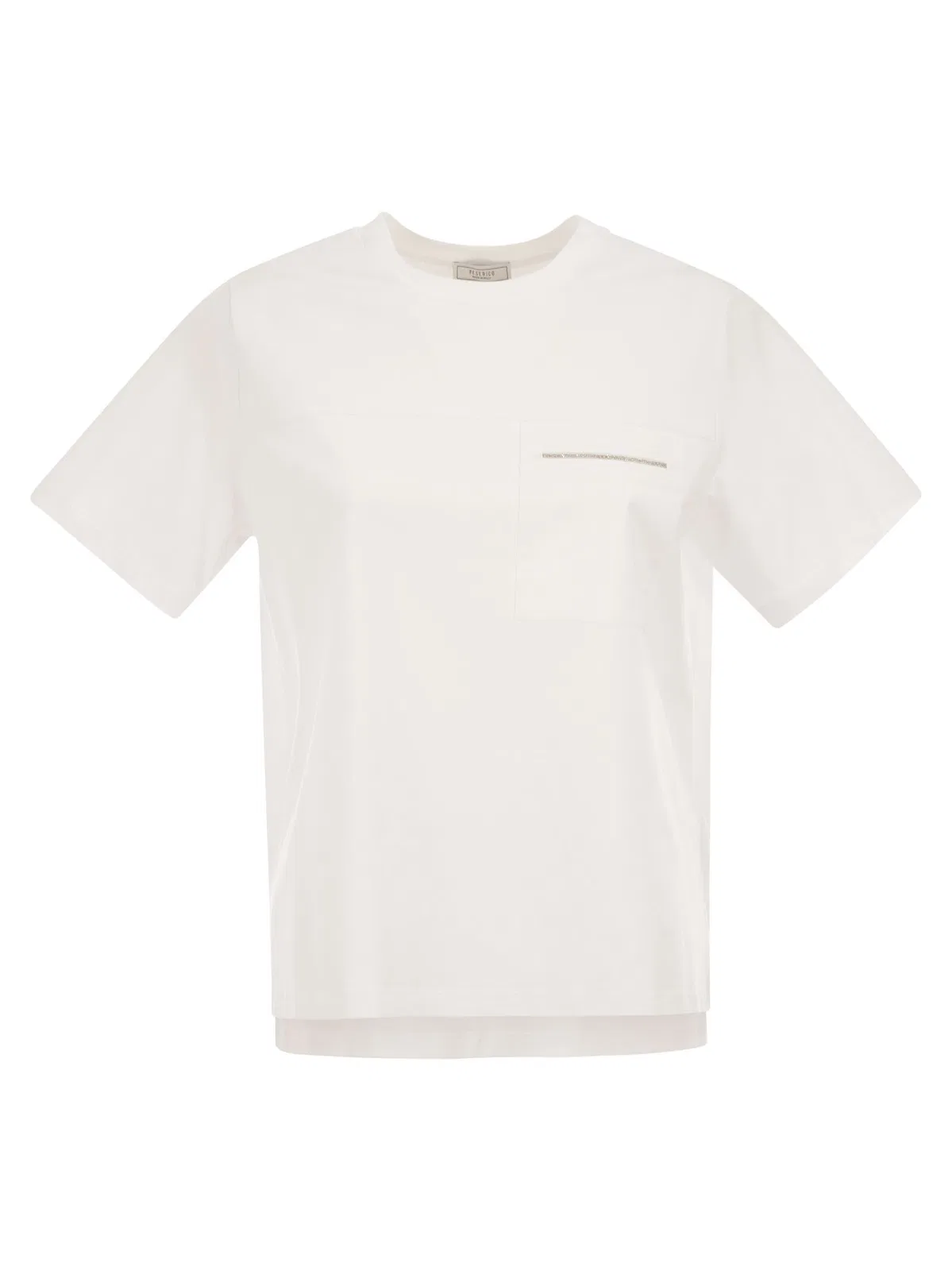 Peserico Stretch Cotton T-Shirt With Pocket
