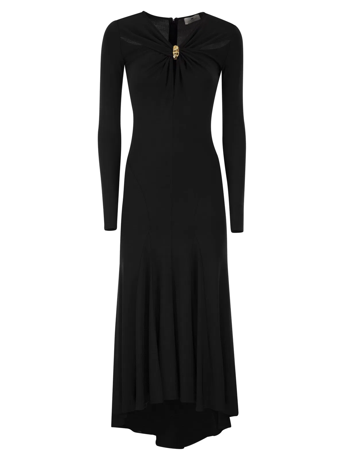 Elisabetta Franchi Crêpe Jersey Dress With Jewel Detail