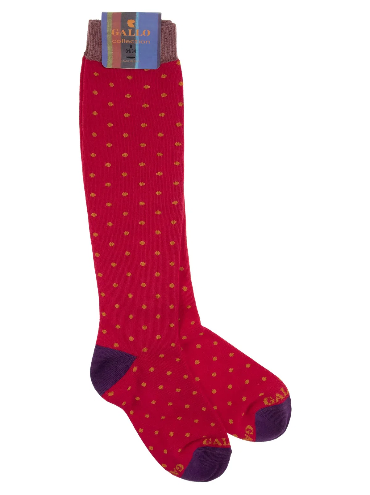Gallo Long Polka Dot Cotton Socks
