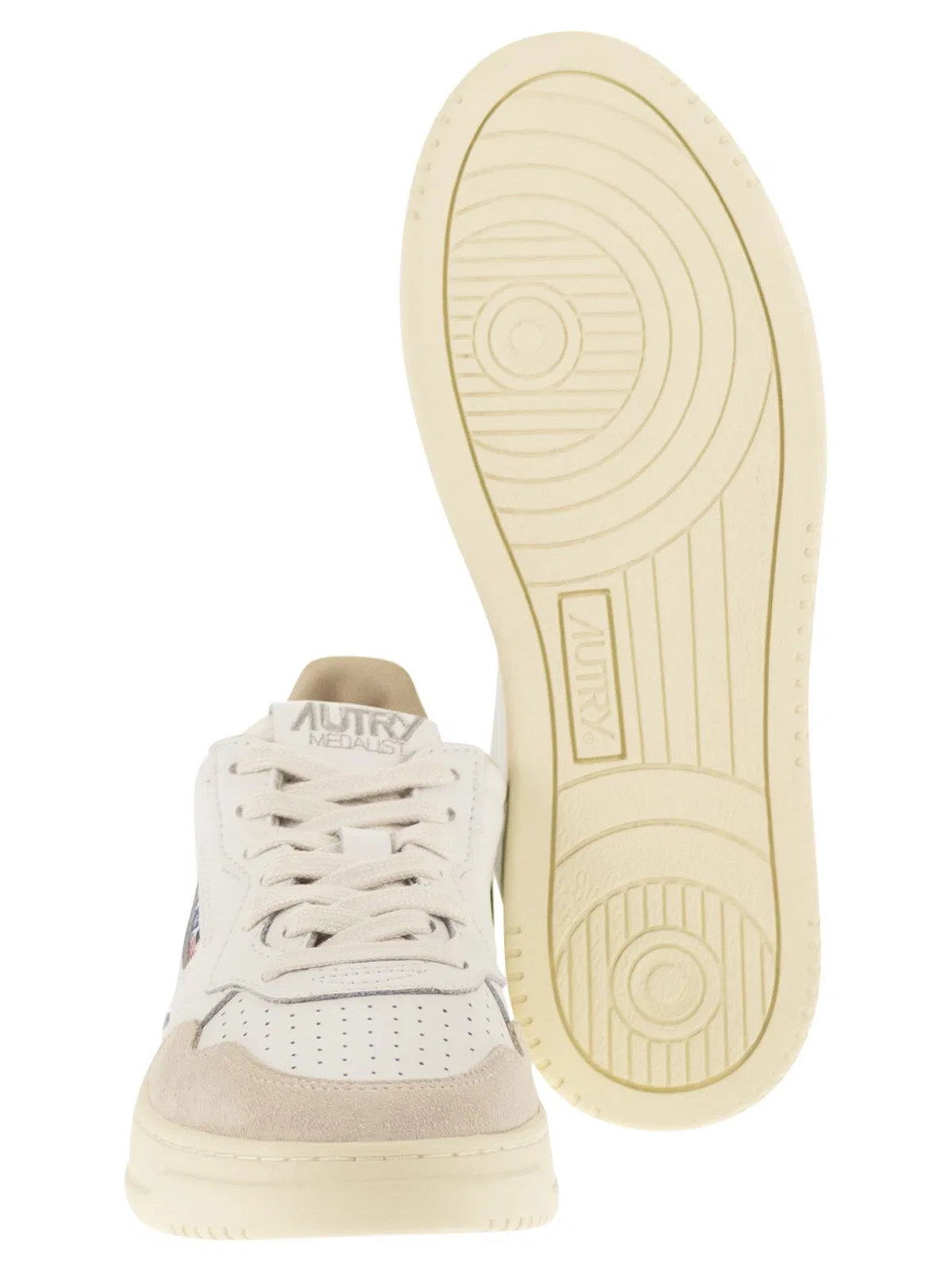 Autry Medalist Low - Leather And Suede Trainer