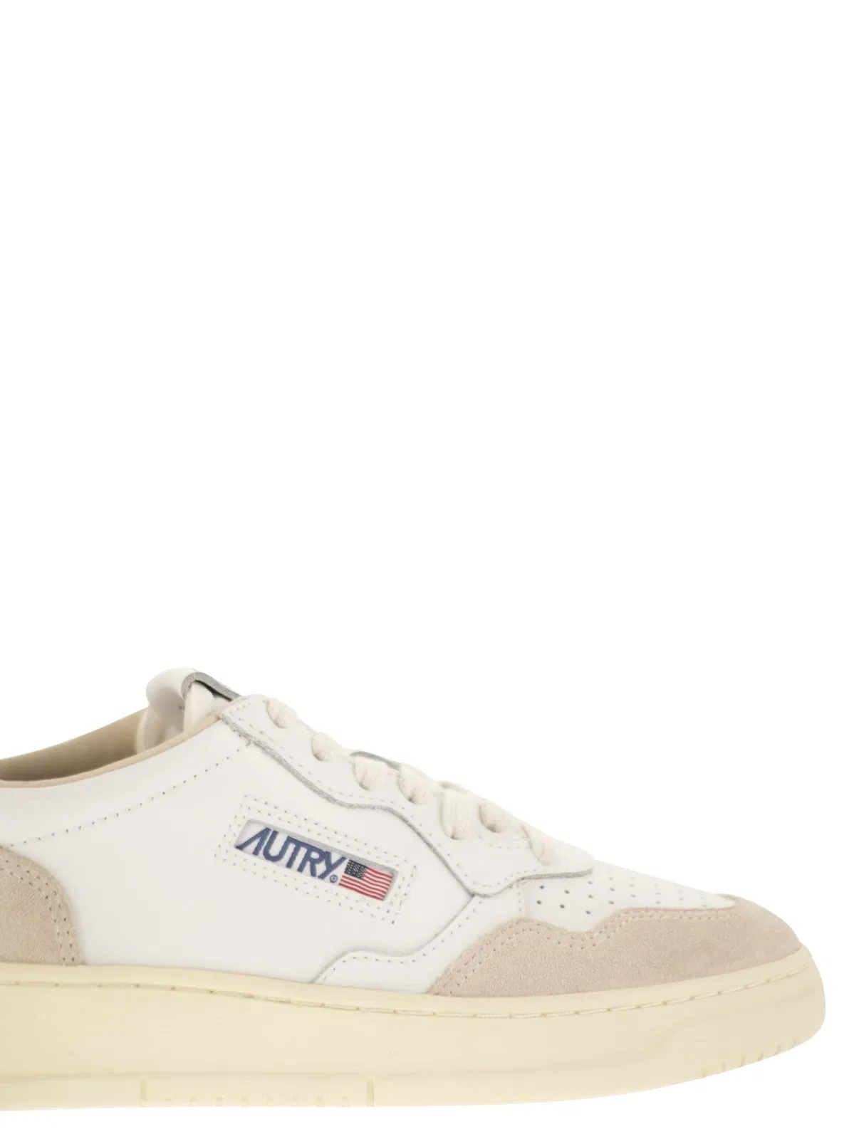 Autry Medalist Low - Leather And Suede Trainer