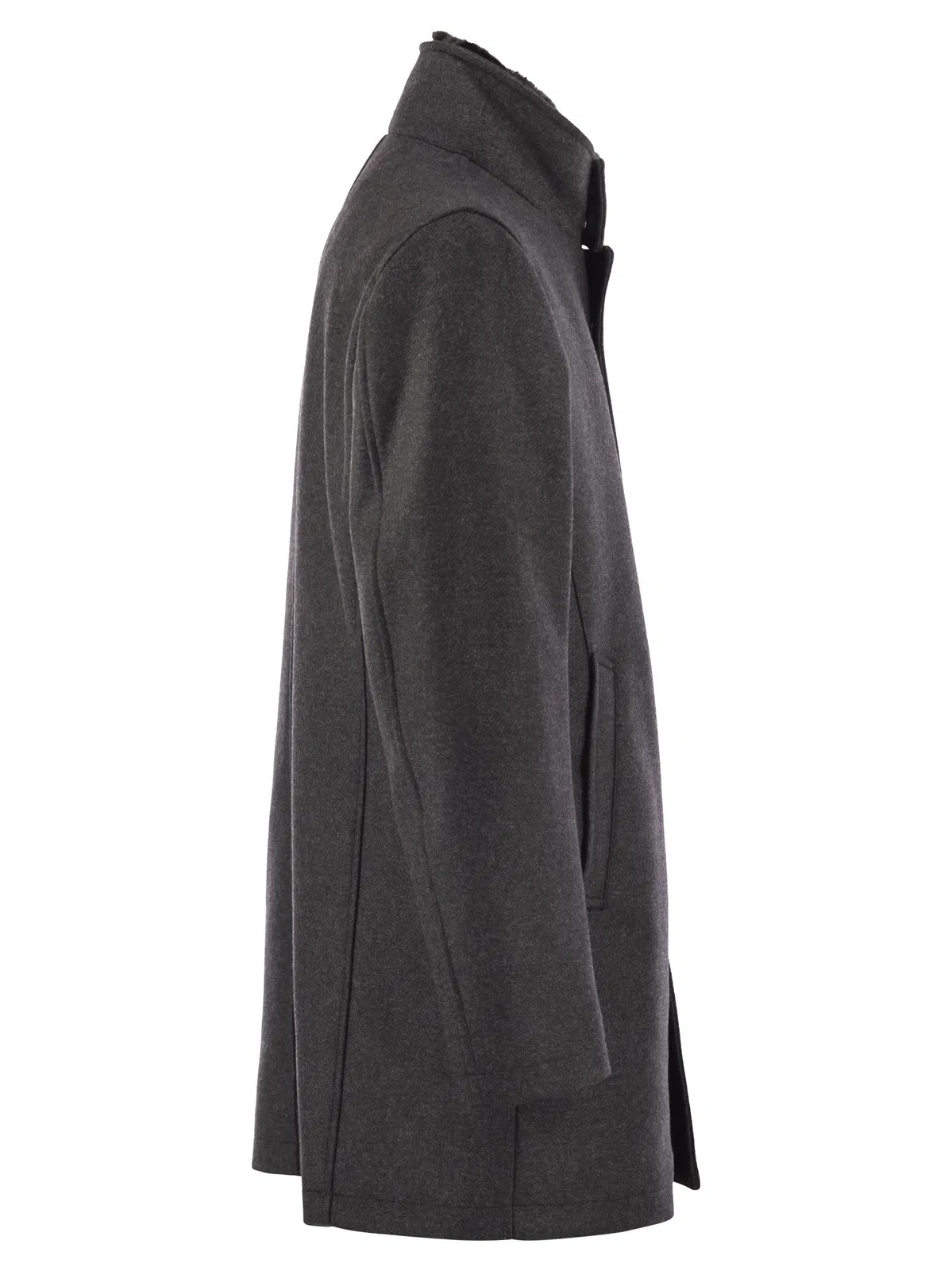 Herno Wool Coat With Detachable Collar