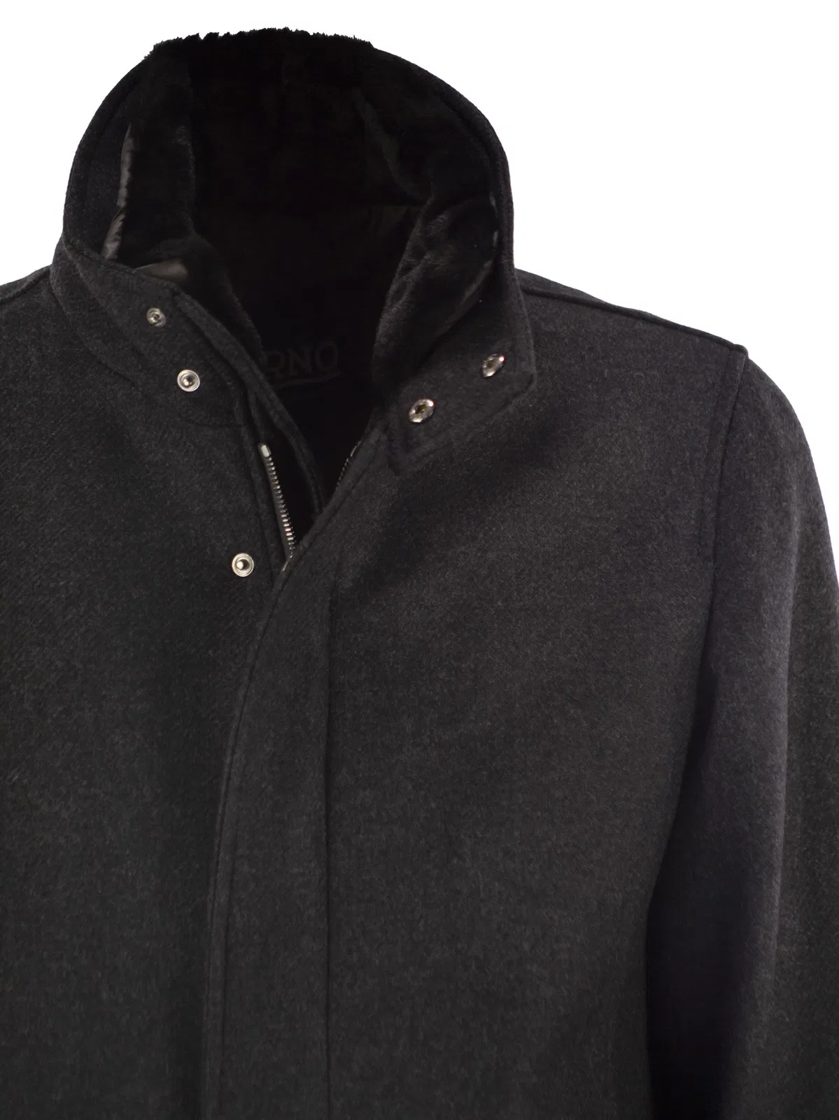 Herno Wool Coat With Detachable Collar