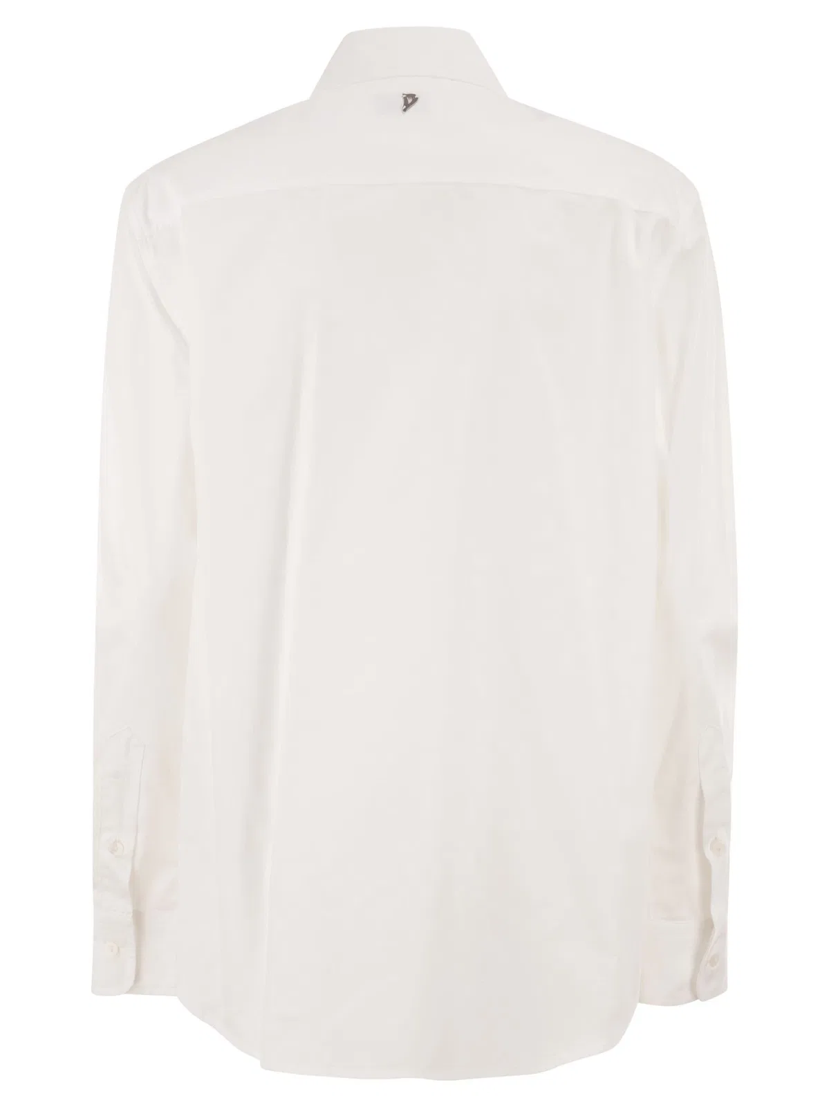 Dondup Cotton Shirt With Pleated Bib Front