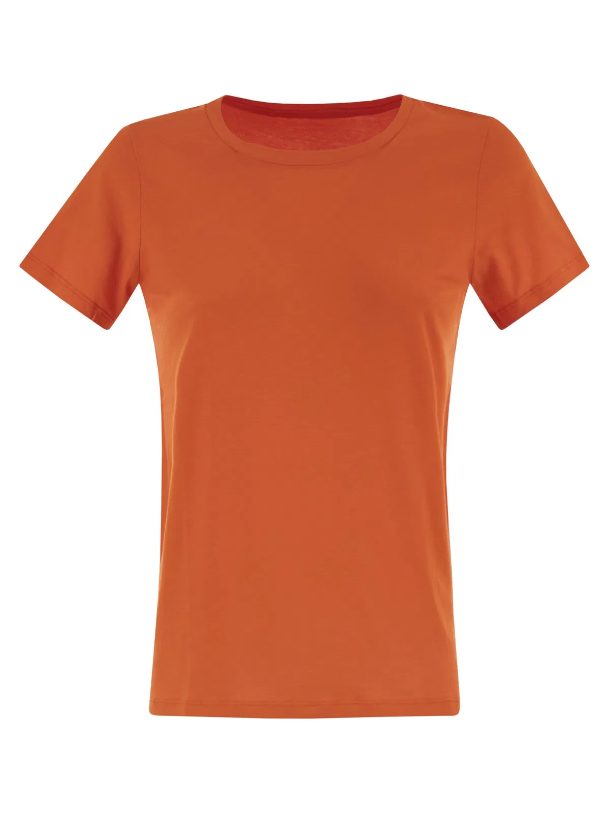 Majestic Crew-Neck Short-Sleeved Cotton T-Shirt