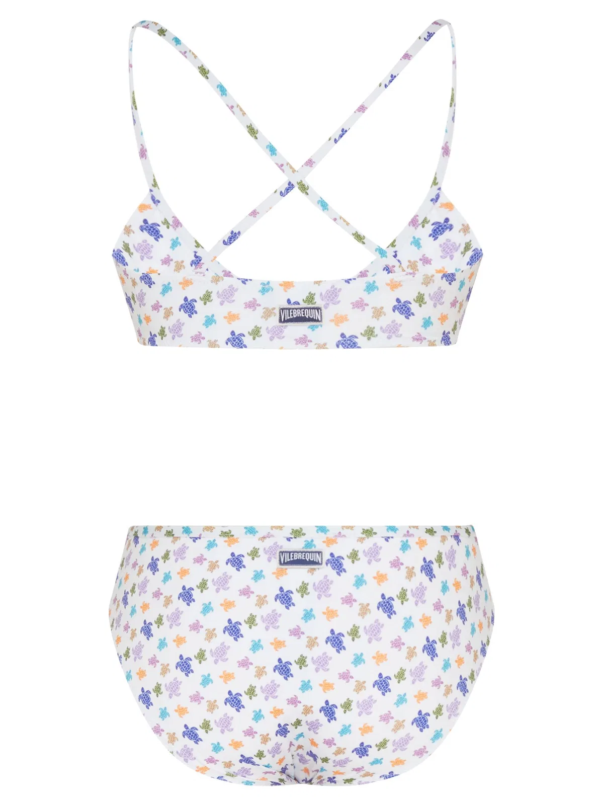 Vilebrequin Girlsโ Bikini With Multicolour Turtle Pr