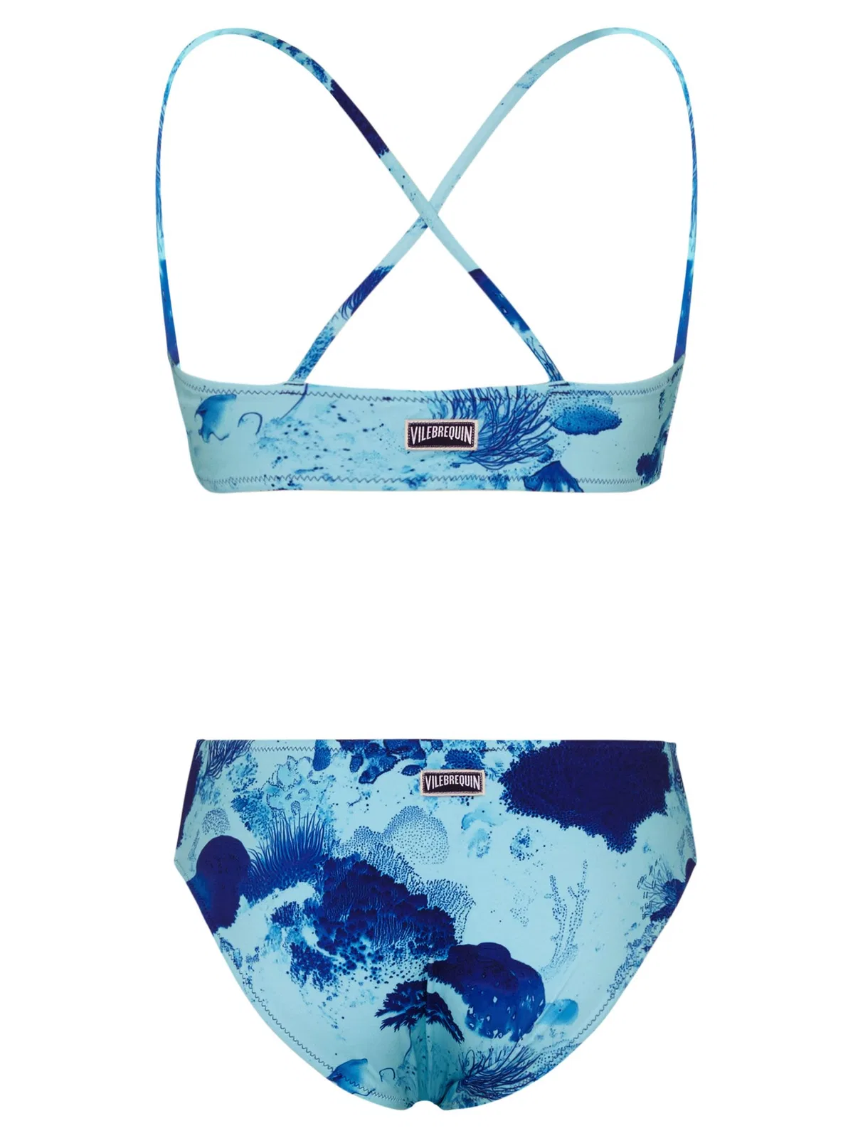 Vilebrequin Girls’ Bikini With Ocean Floor Print