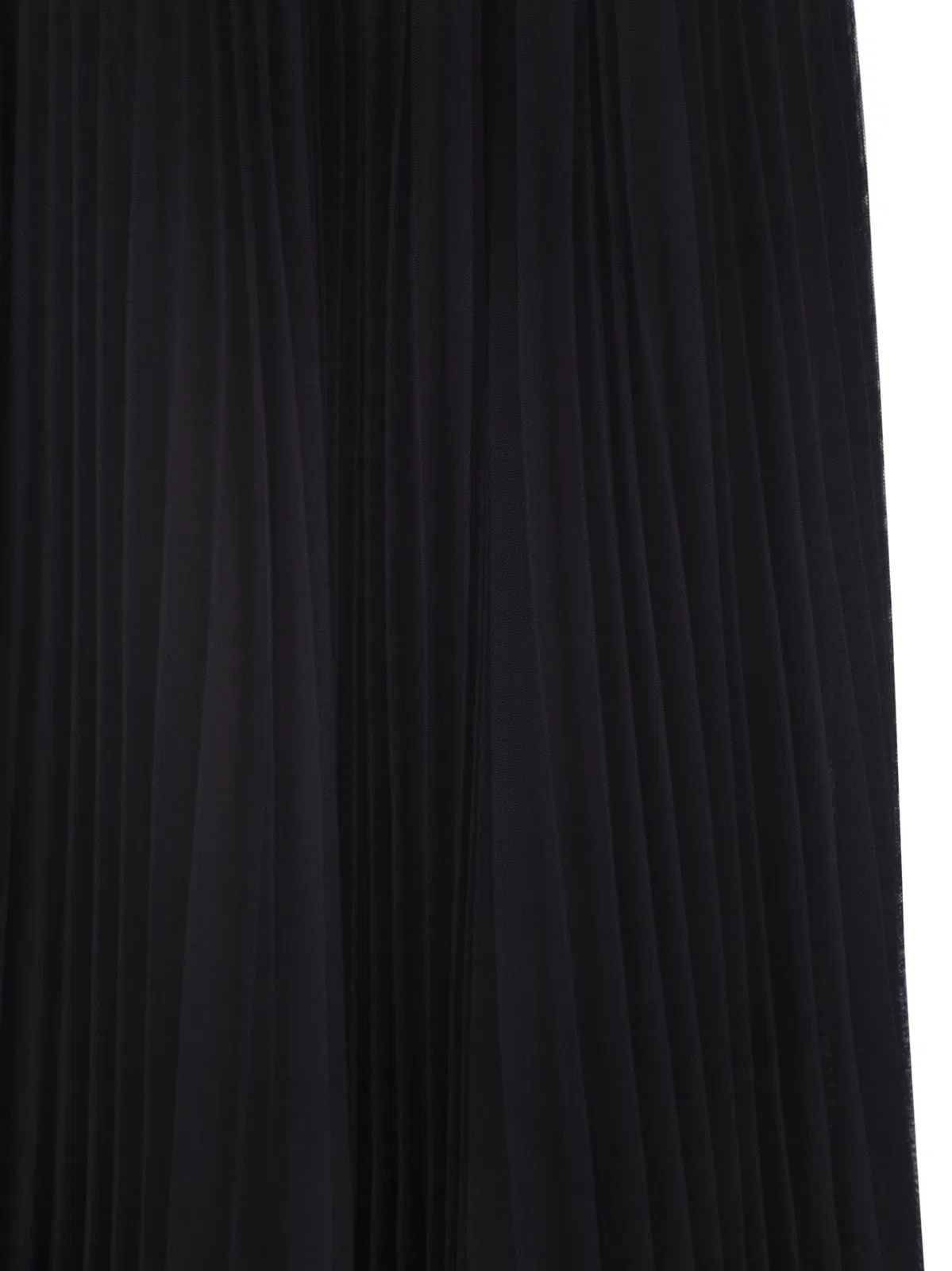 Fabiana Filippi Wide Pleated Tulle Skirt With Knitted Be