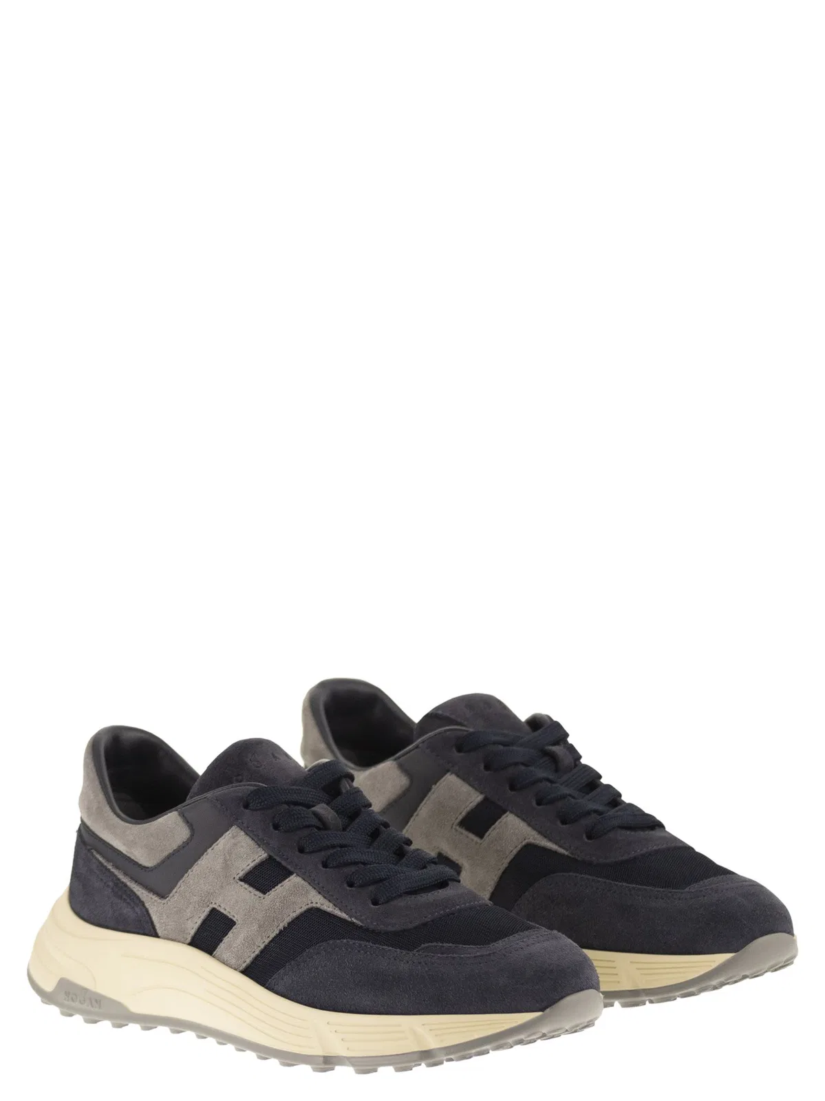 Hogan Hyperlight Sneakers In Suede And Fabric