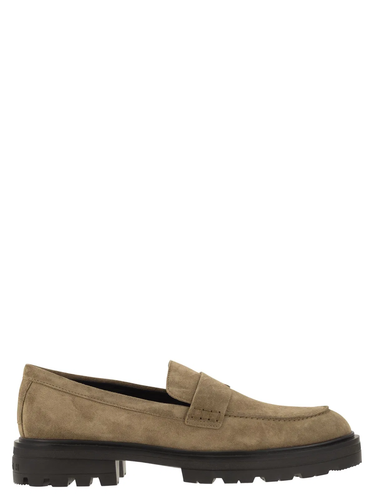 Hogan H673 Suede Moccasin With Carrarmato Bott