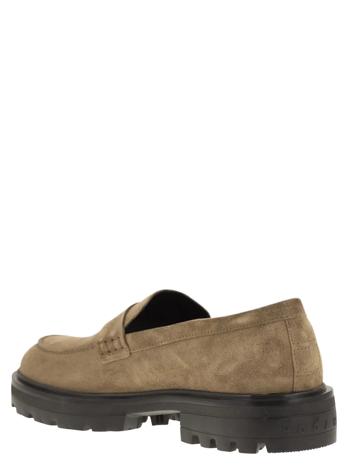 Hogan H673 Suede Moccasin With Carrarmato Bott