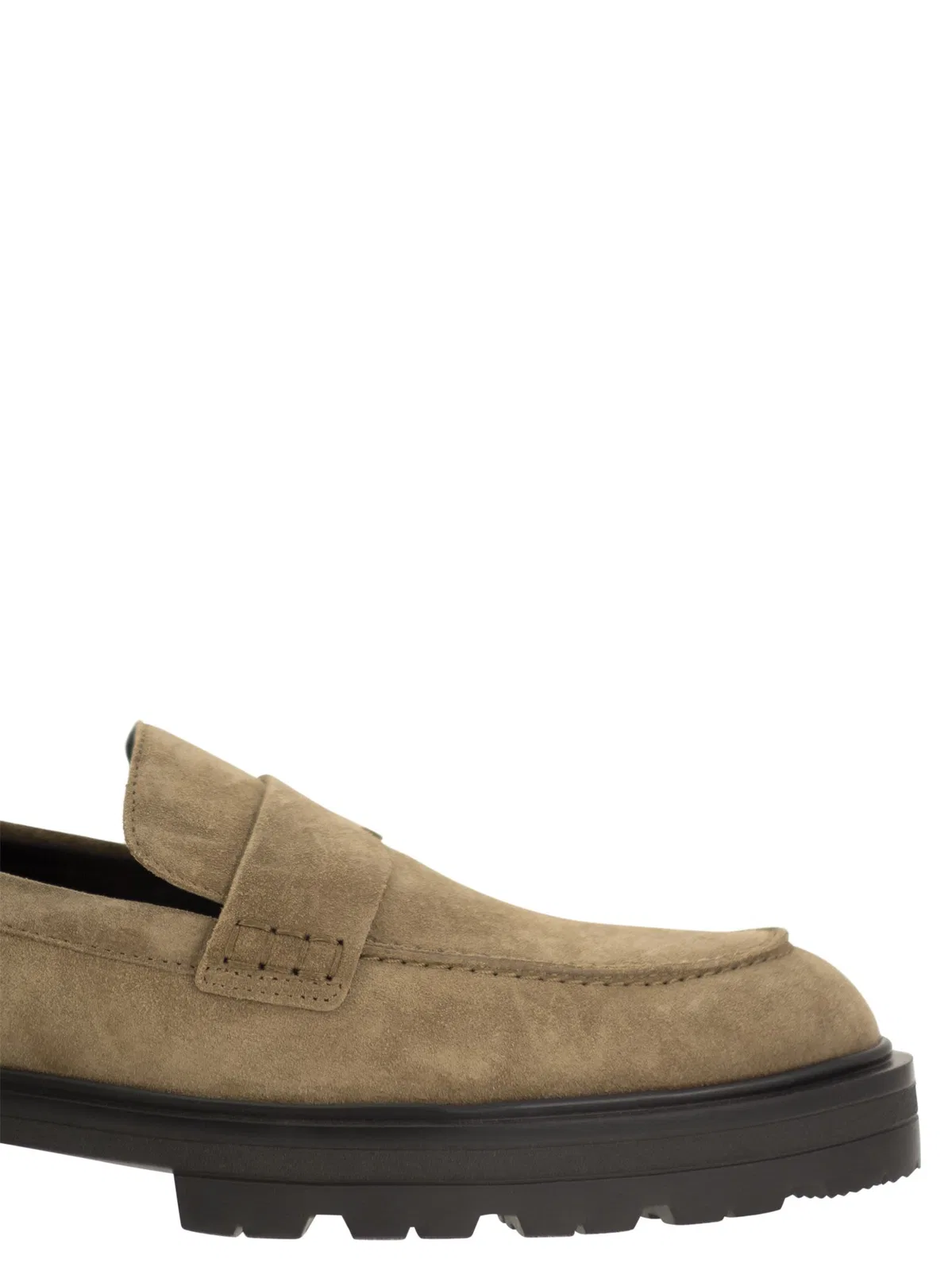 Hogan H673 Suede Moccasin With Carrarmato Bott