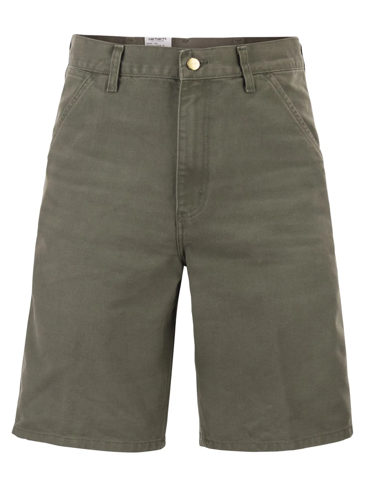 Carhartt Denim Bermuda Shorts With Logo On The Ba