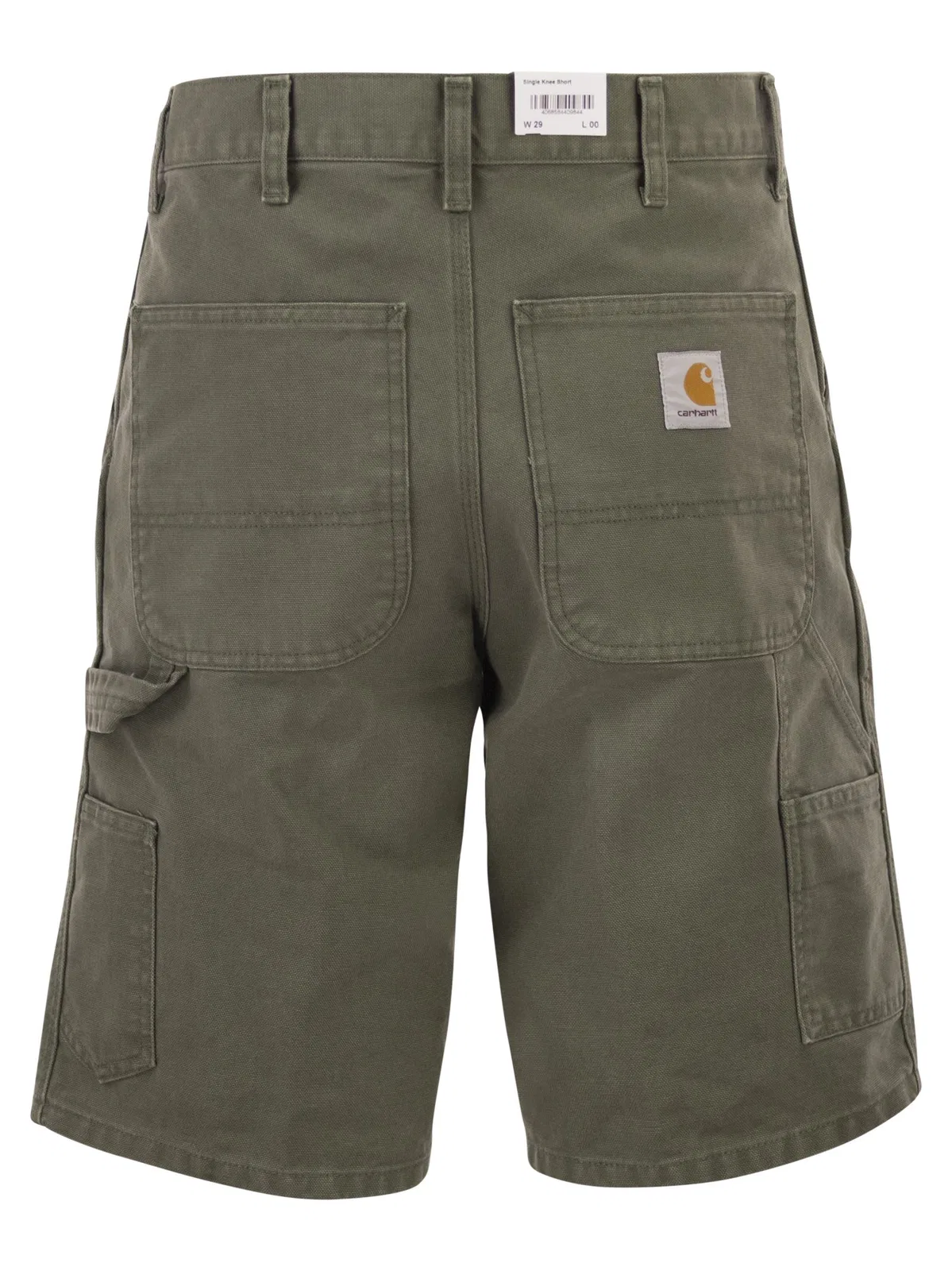 Carhartt Denim Bermuda Shorts With Logo On The Ba