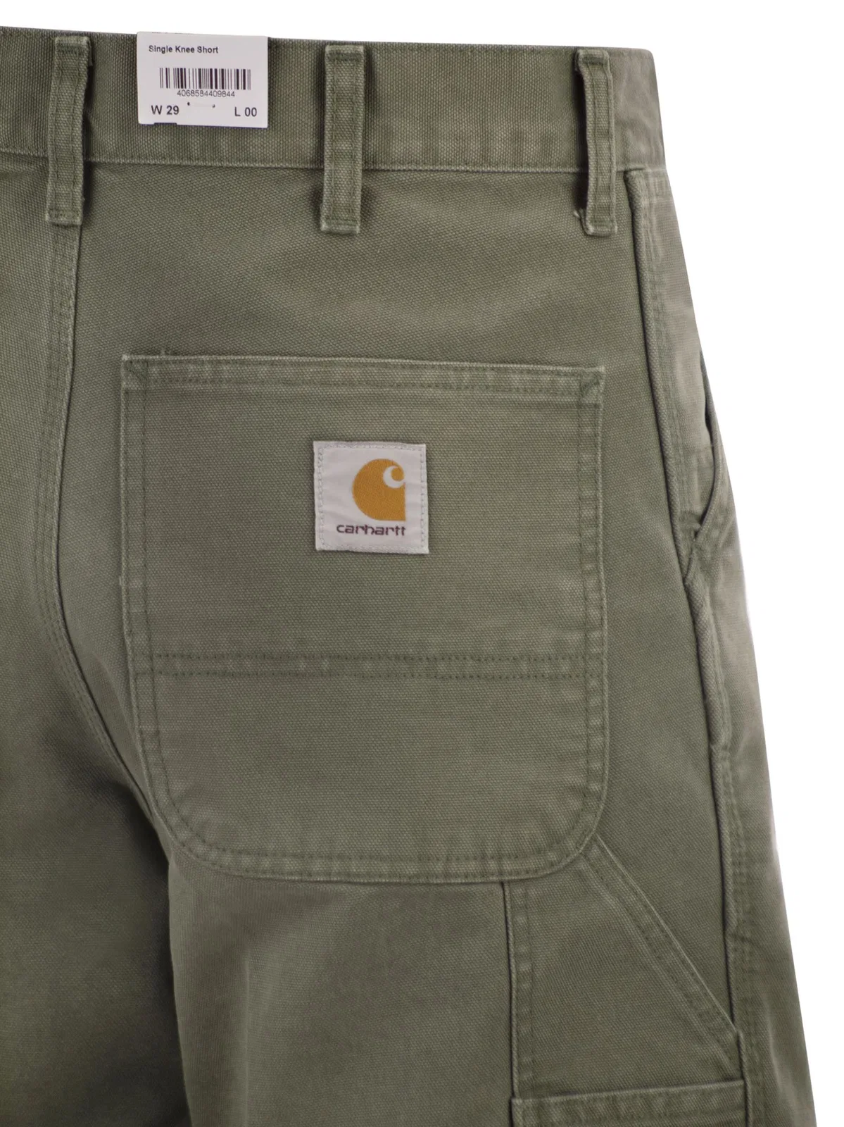 Carhartt Denim Bermuda Shorts With Logo On The Ba