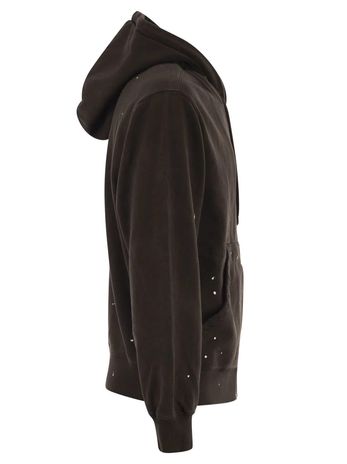 Carhartt Zip-Up Hooded Sweatshirt With Paint Effe