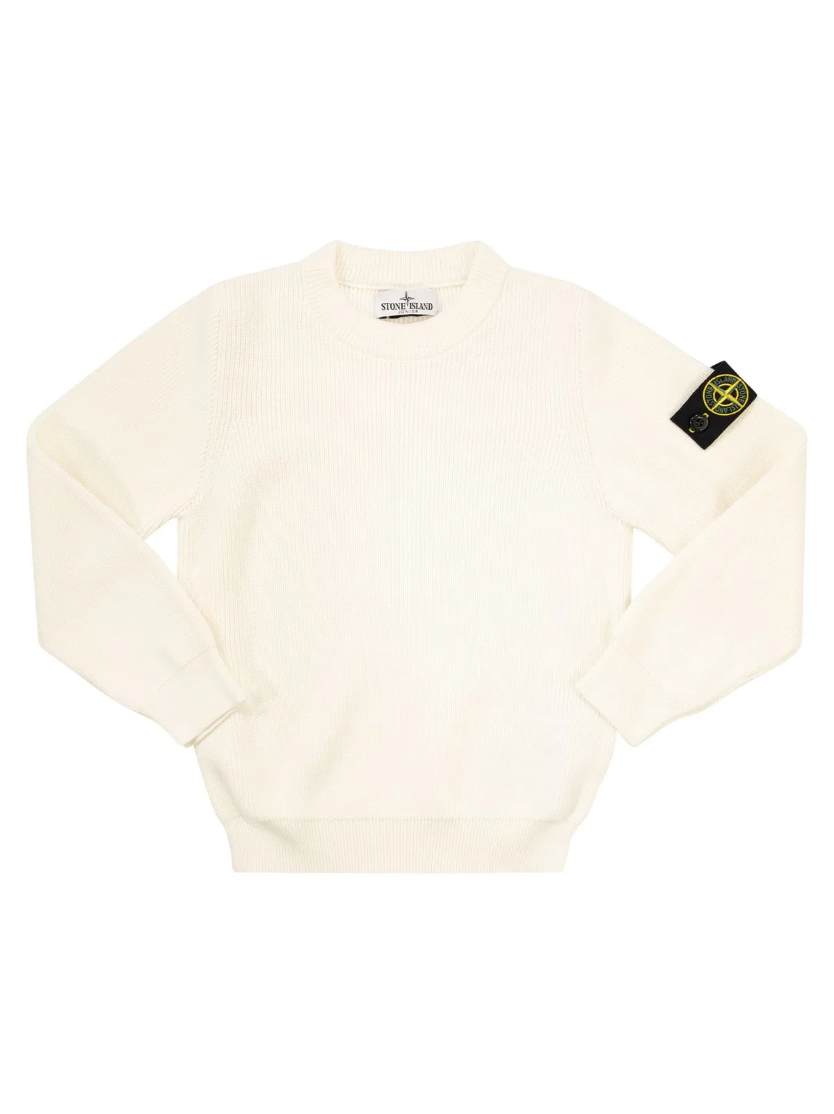Stone Island Ribbed Cotton Crewneck Sweater