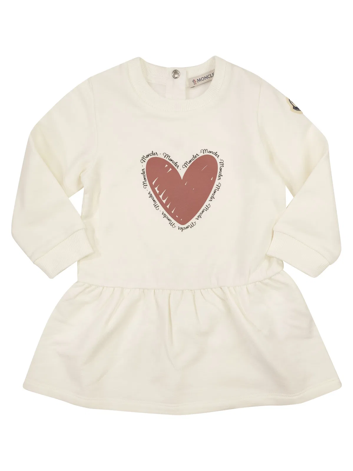 Moncler Cotton Dress With Heart Pattern