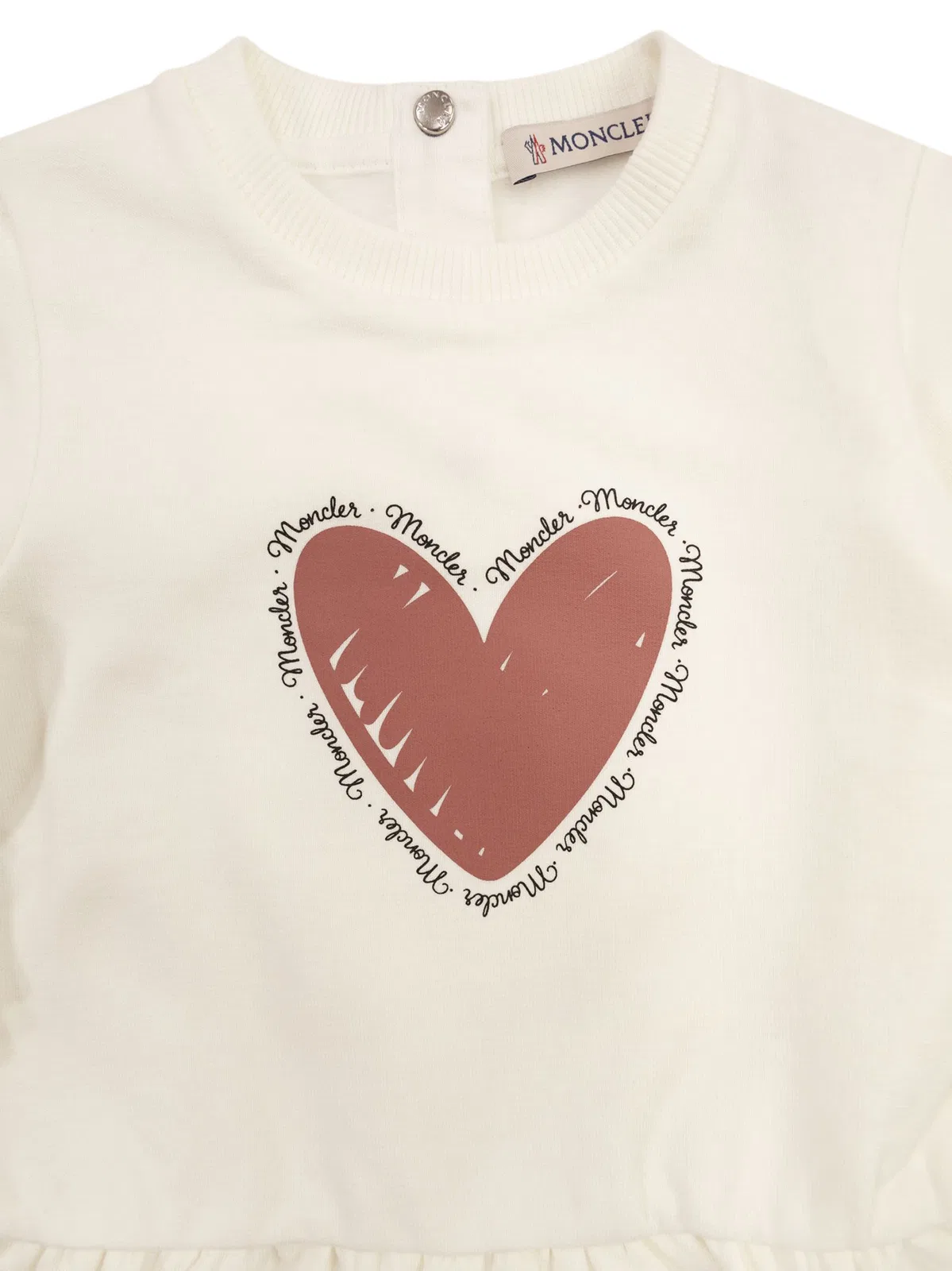 Moncler Cotton Dress With Heart Pattern
