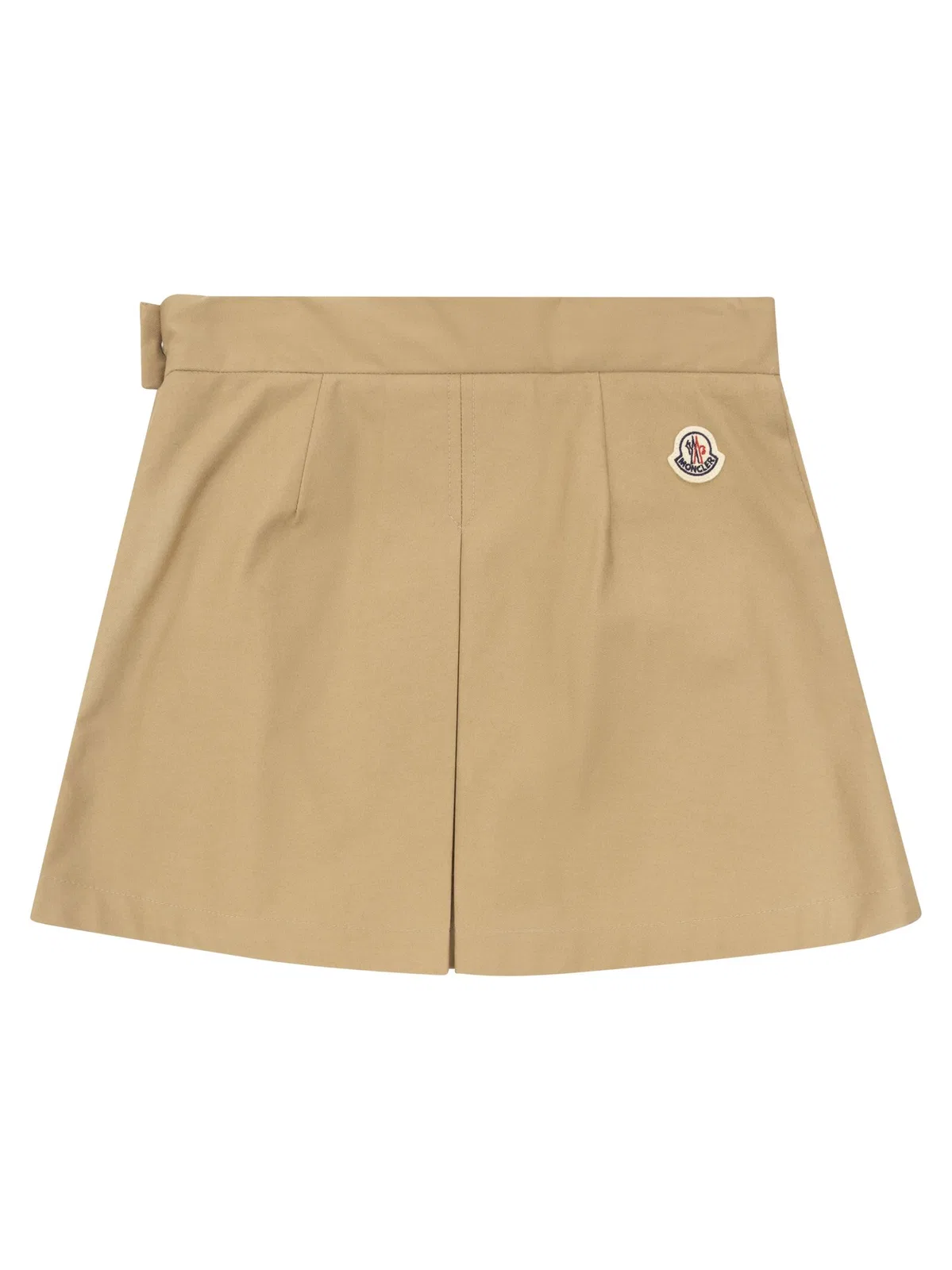 Moncler Pleated Cotton Gabardine Skirt